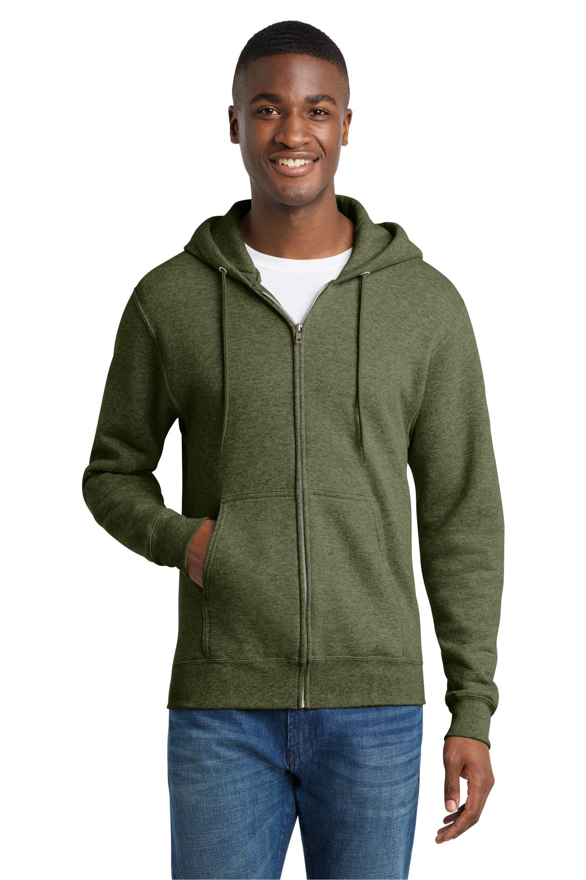 Port & Co ™ Core Fleece Full-Zip Hooded Sweatshirt. PC78ZH