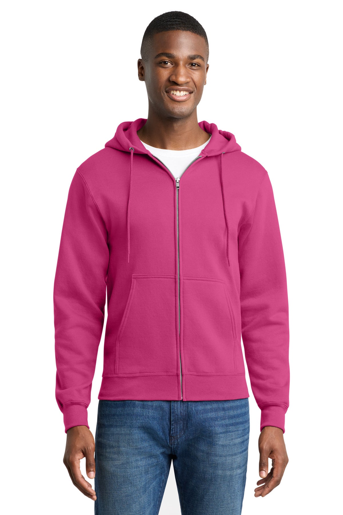 Port & Co ™ Core Fleece Full-Zip Hooded Sweatshirt. PC78ZH