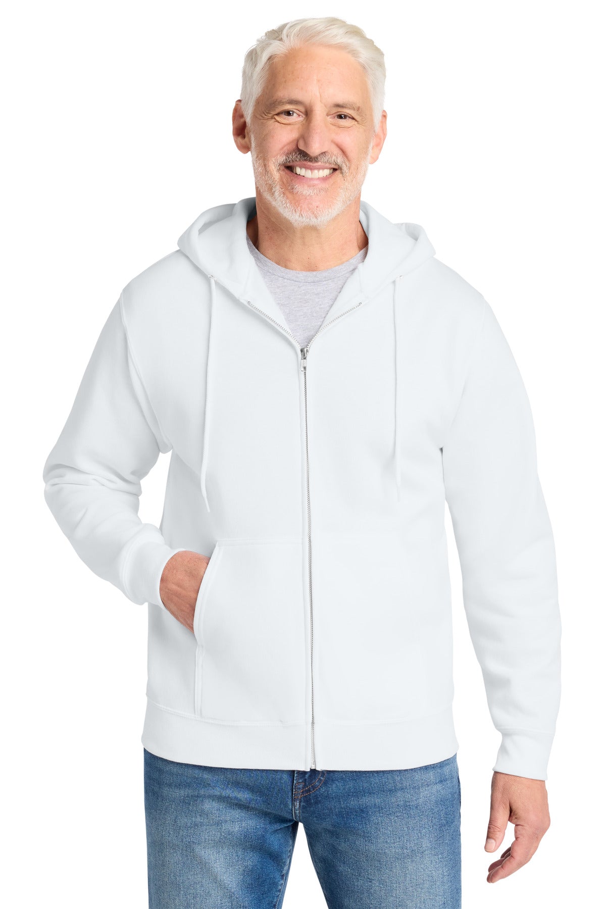 Port & Co ® Core Fleece Full-Zip Hooded Sweatshirt. PC78ZH