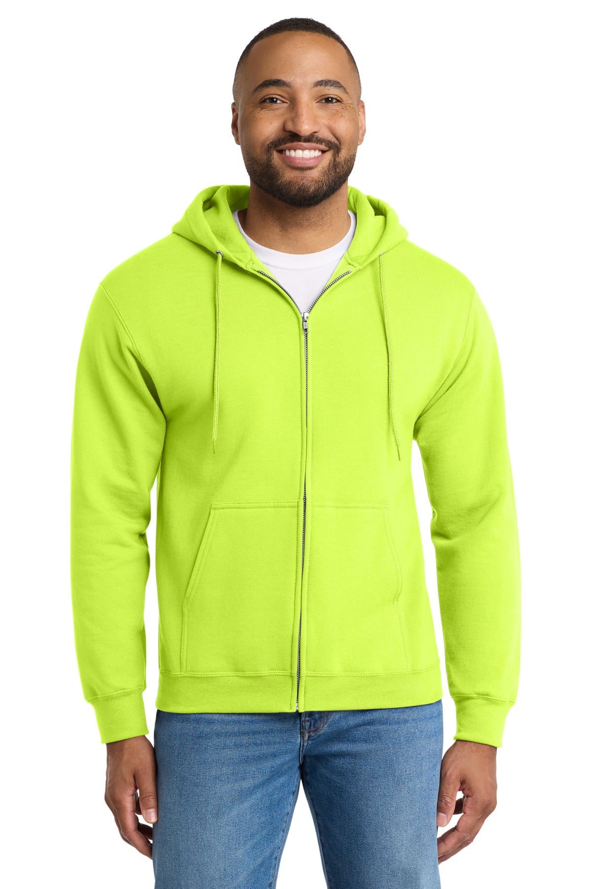 Port & Co ® Tall Essential Fleece Full-Zip Hooded Sweatshirt. PC90ZHT