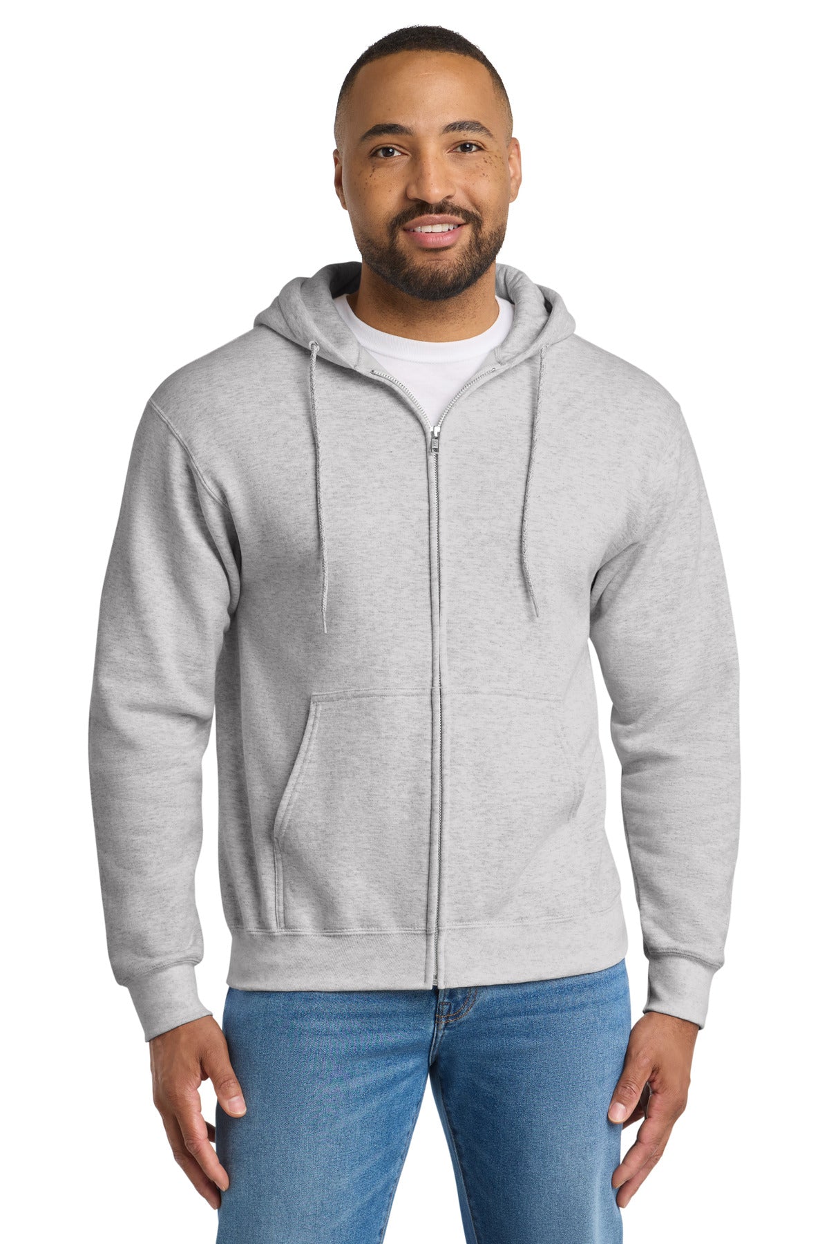 Port & Co ® Essential Fleece Full-Zip Hooded Sweatshirt. PC90ZH