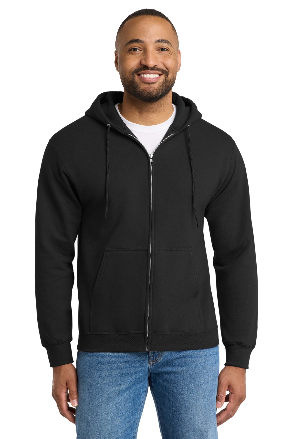 Port & Co ® Essential Fleece Full-Zip Hooded Sweatshirt. PC90ZH