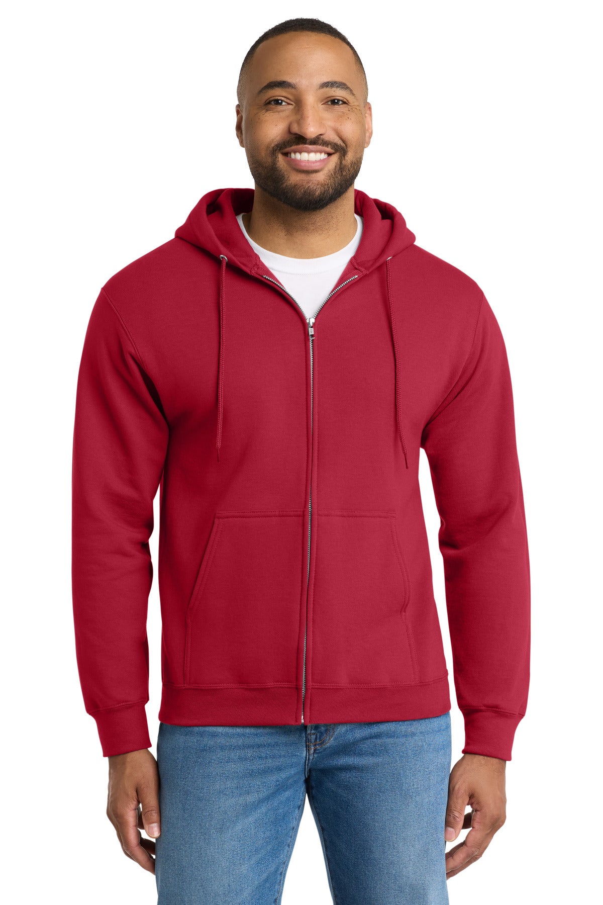 Port & Co ® Essential Fleece Full-Zip Hooded Sweatshirt. PC90ZH