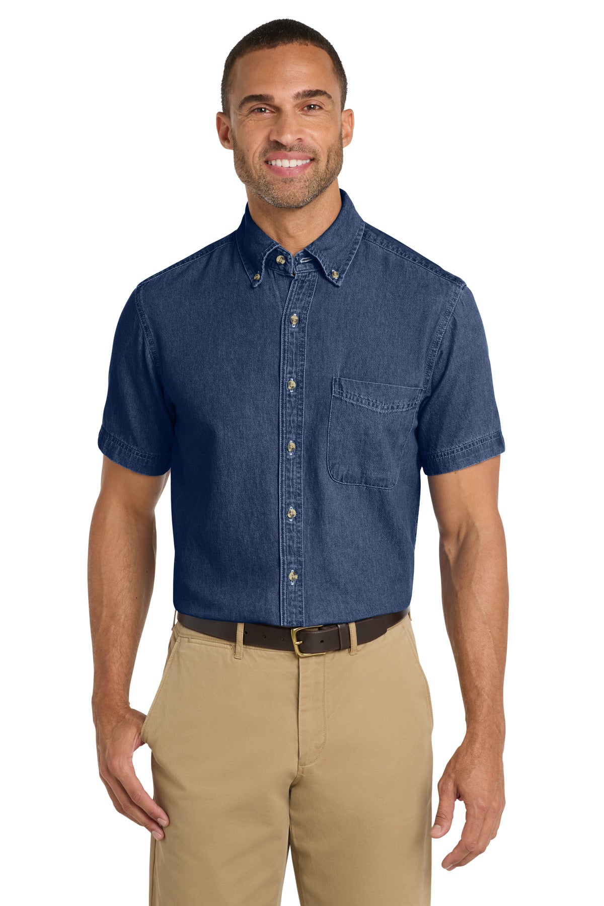 Port & Co ® Short Sleeve Value Denim Shirt. SP11