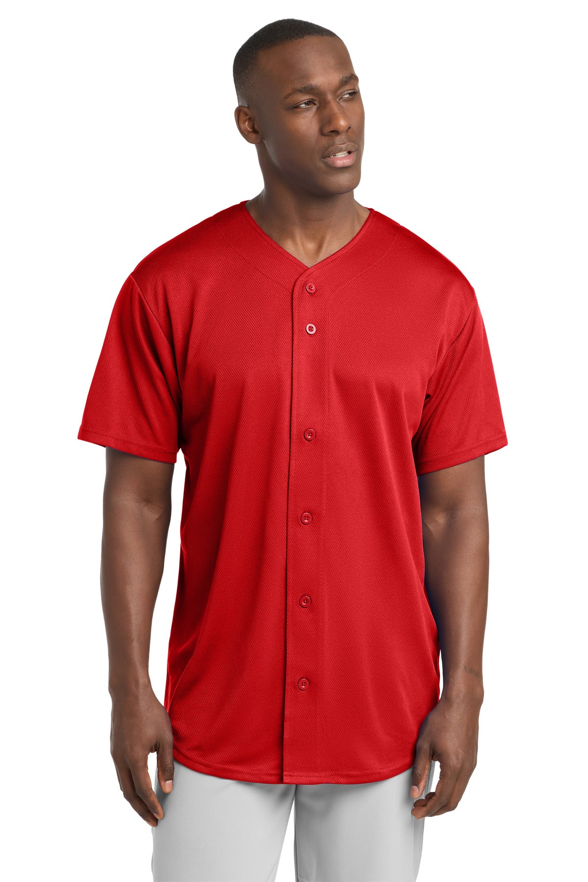 Sport-Tek ® PosiCharge ® Tough Mesh Full-Button Jersey. ST220