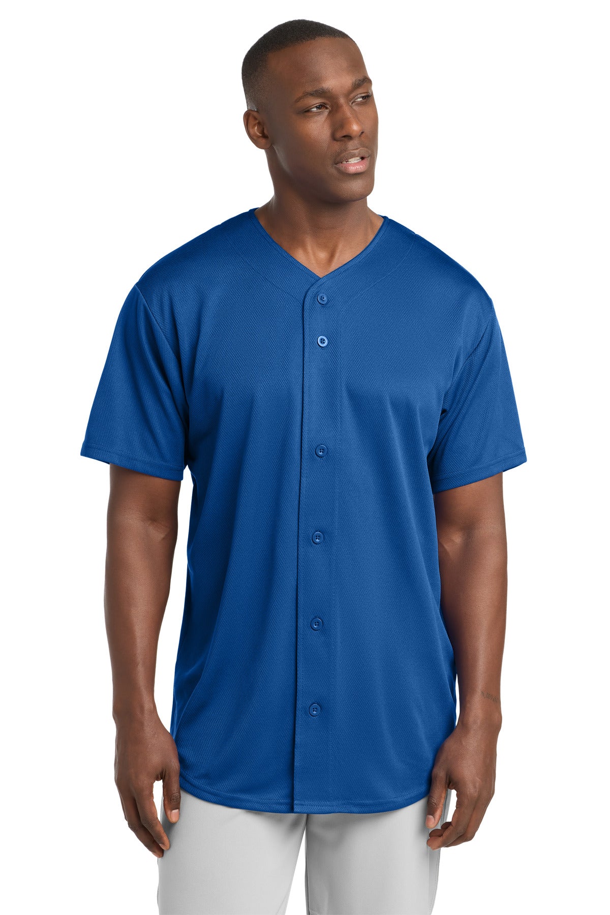 Sport-Tek ® PosiCharge ® Tough Mesh Full-Button Jersey. ST220