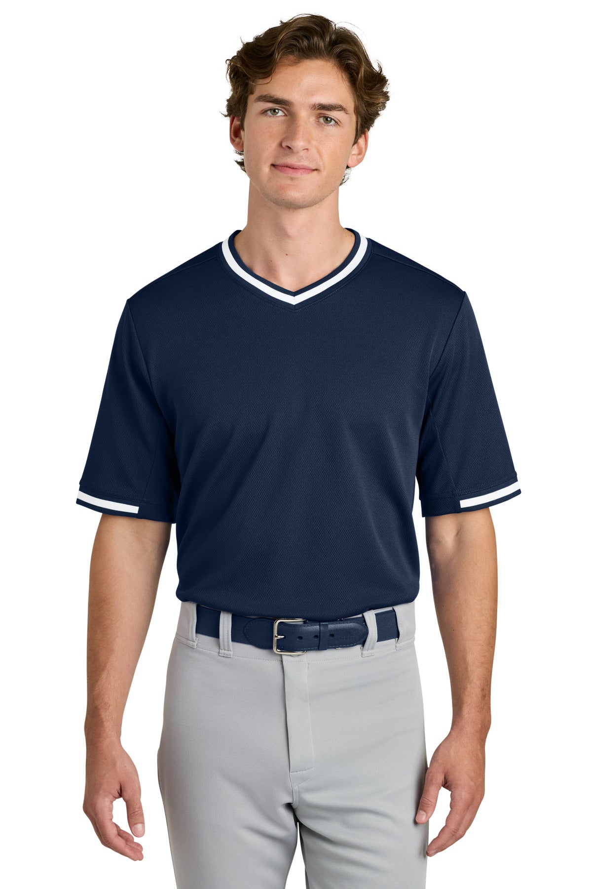 Sport-Tek ® Tough Mesh V-Neck Baseball Jersey ST221