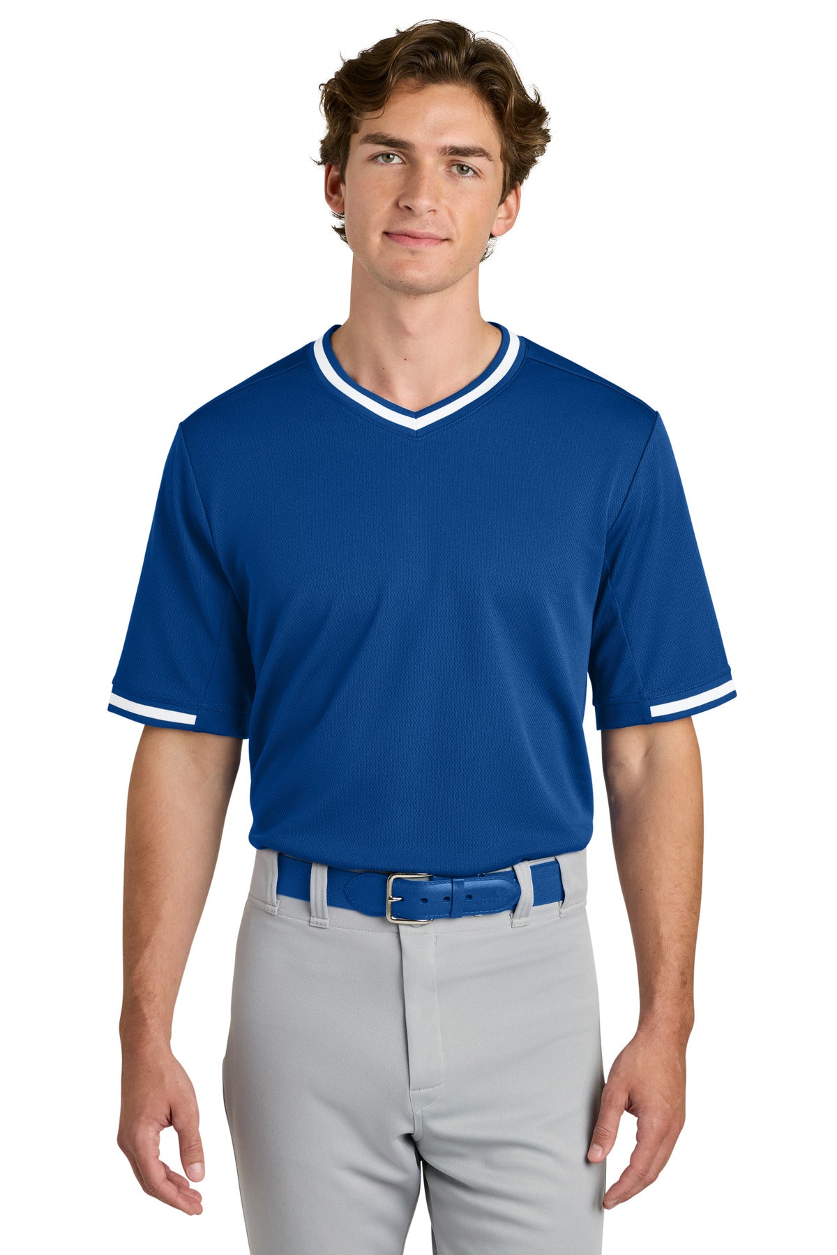 Sport-Tek ® Tough Mesh V-Neck Baseball Jersey ST221