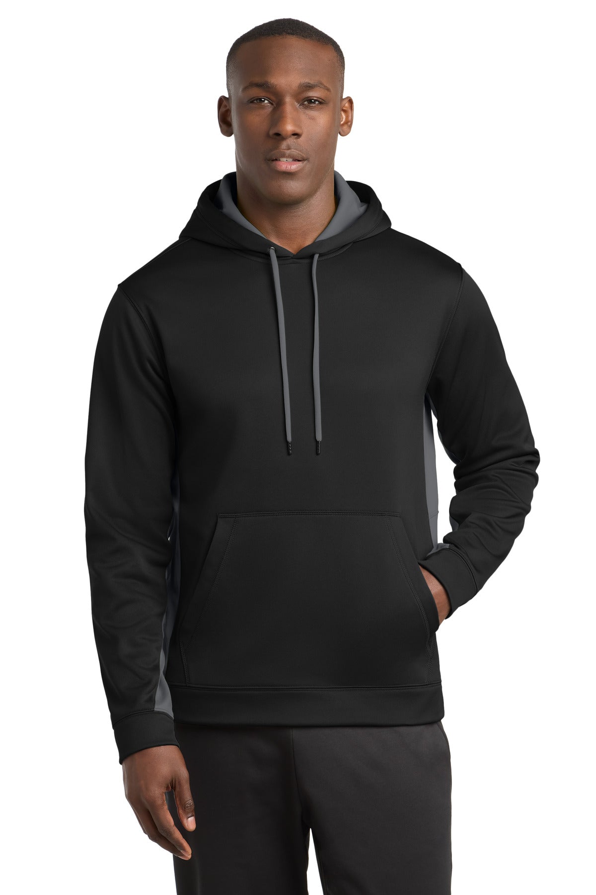 Sport-Tek ® Sport-Wick ® Fleece Colorblock Hooded Pullover. ST235