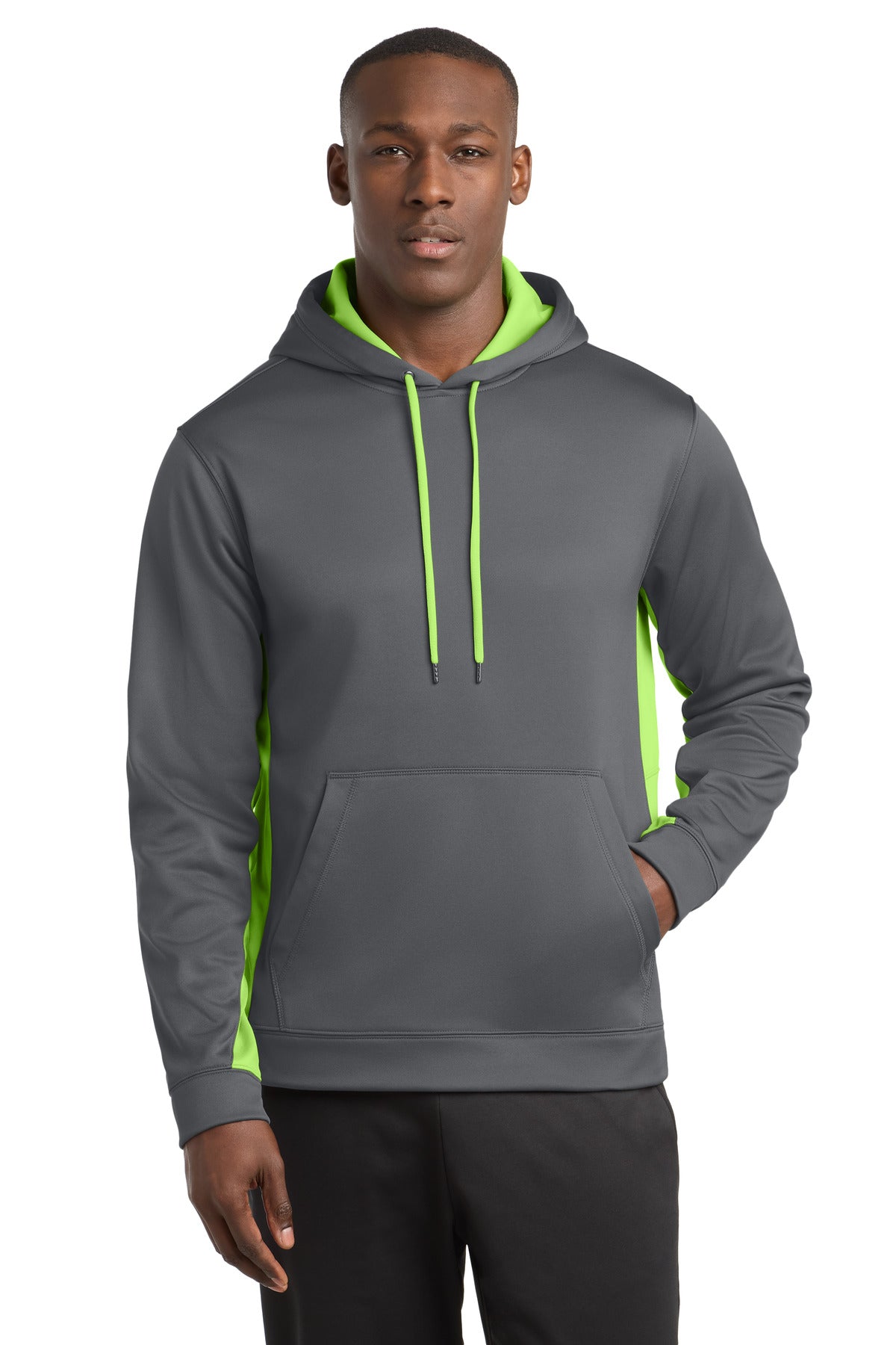 Sport-Tek ® Sport-Wick ® Fleece Colorblock Hooded Pullover. ST235