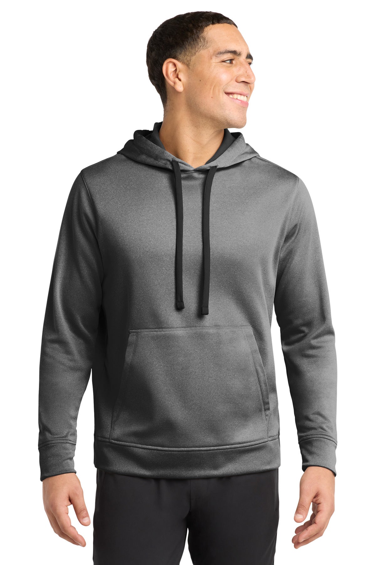 Sport-Tek ® PosiCharge ® Sport-Wick ® Heather Fleece Hooded Pullover. ST264