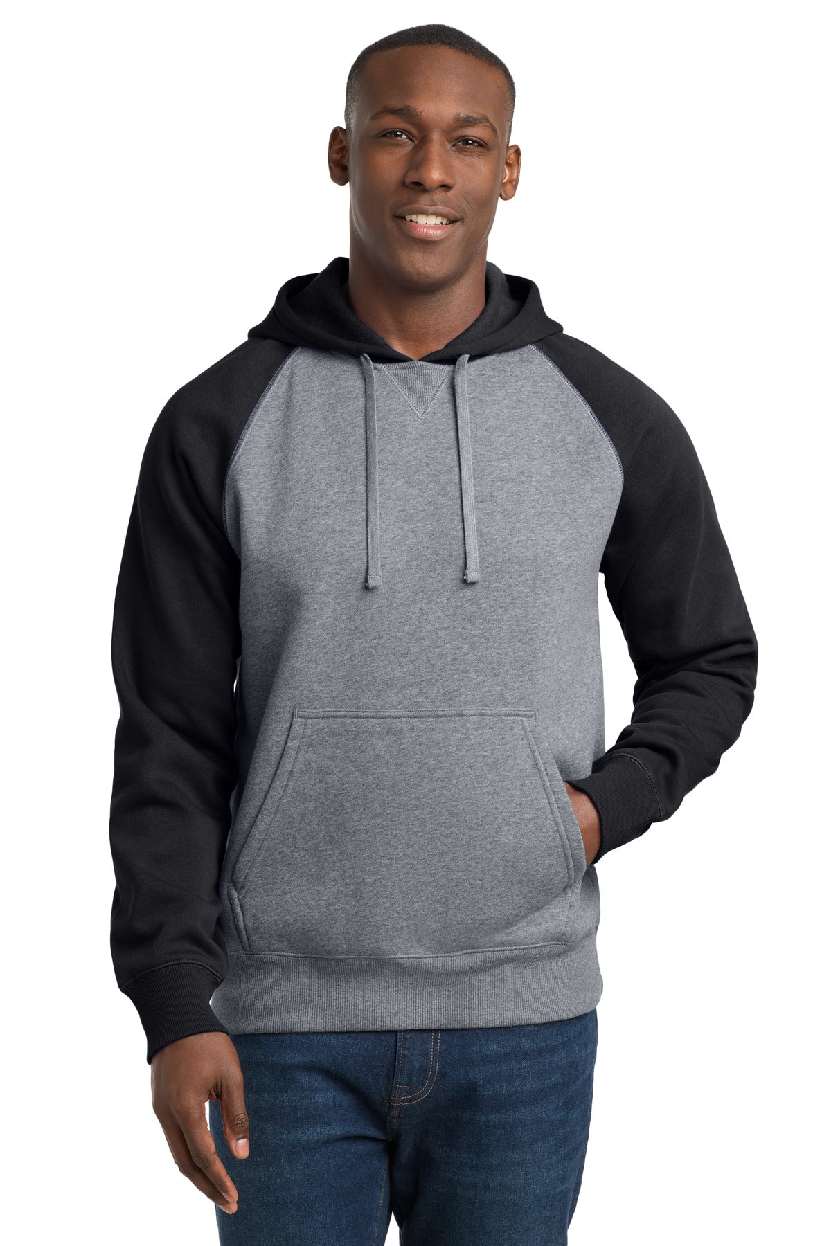 Sport-Tek ® Raglan Colorblock Pullover Hooded Sweatshirt. ST267