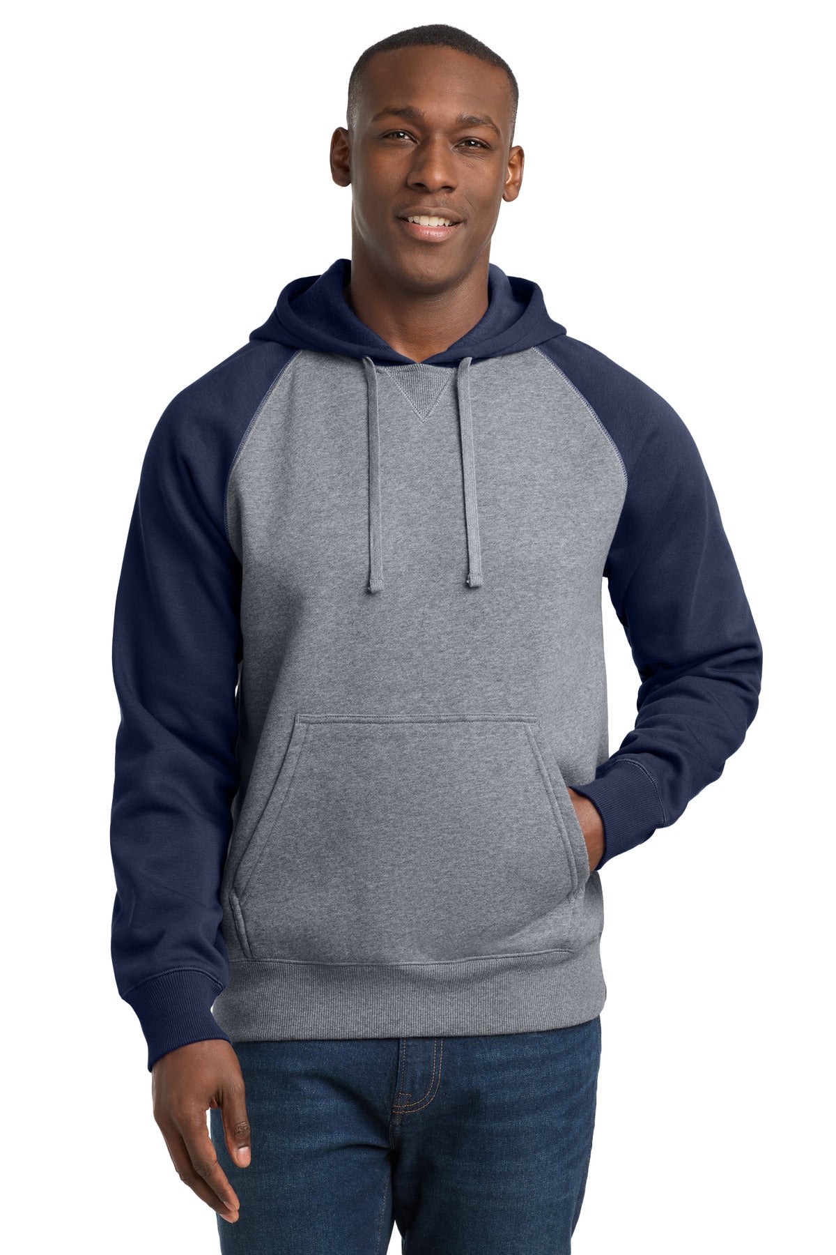 Sport-Tek ® Raglan Colorblock Pullover Hooded Sweatshirt. ST267