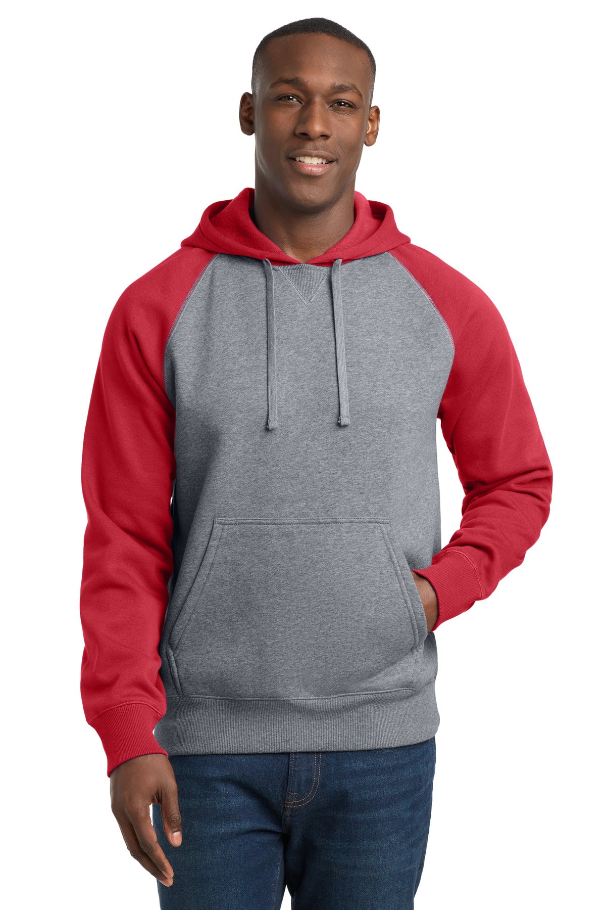 Sport-Tek ® Raglan Colorblock Pullover Hooded Sweatshirt. ST267
