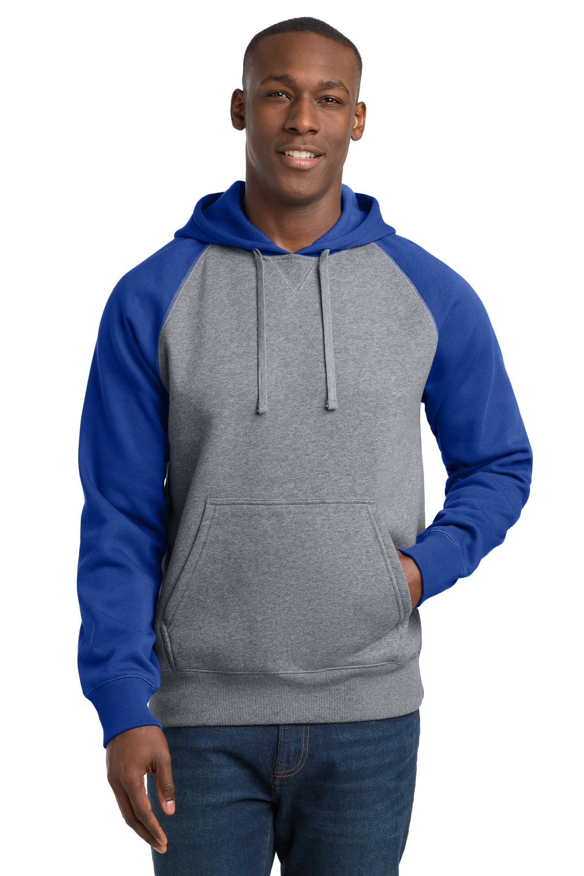 Sport-Tek ® Raglan Colorblock Pullover Hooded Sweatshirt. ST267