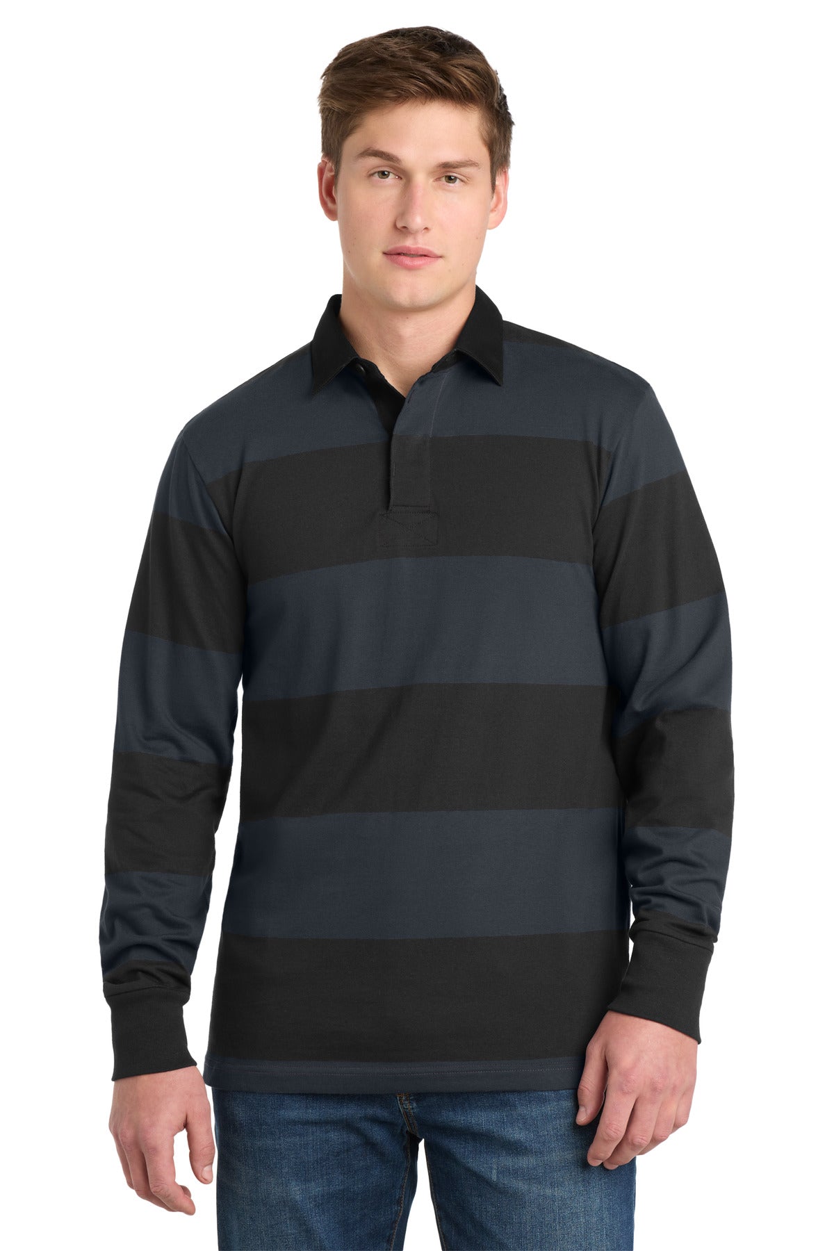 Sport-Tek ® Classic Long Sleeve Rugby Polo. ST301