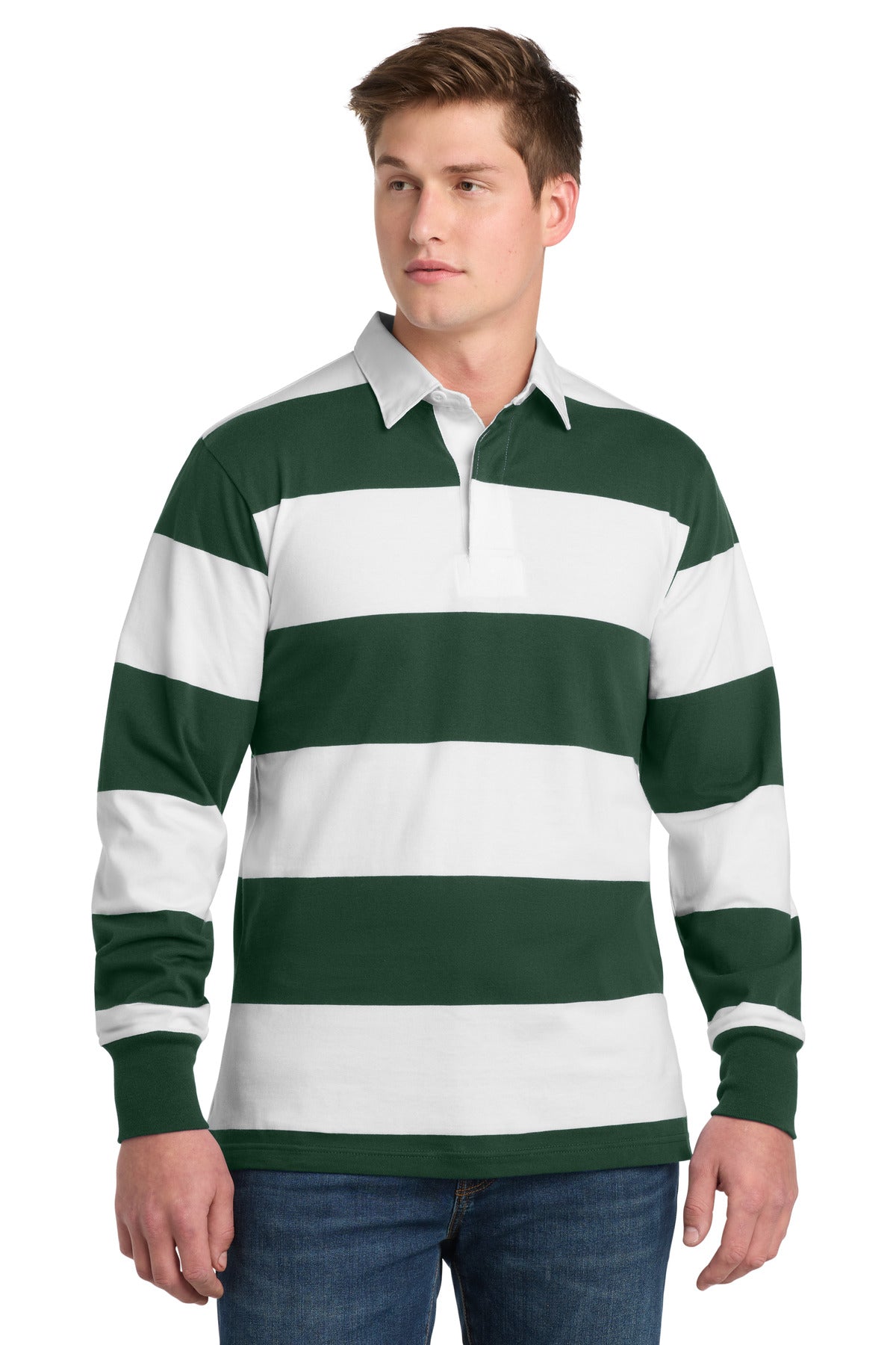 Sport-Tek ® Classic Long Sleeve Rugby Polo. ST301