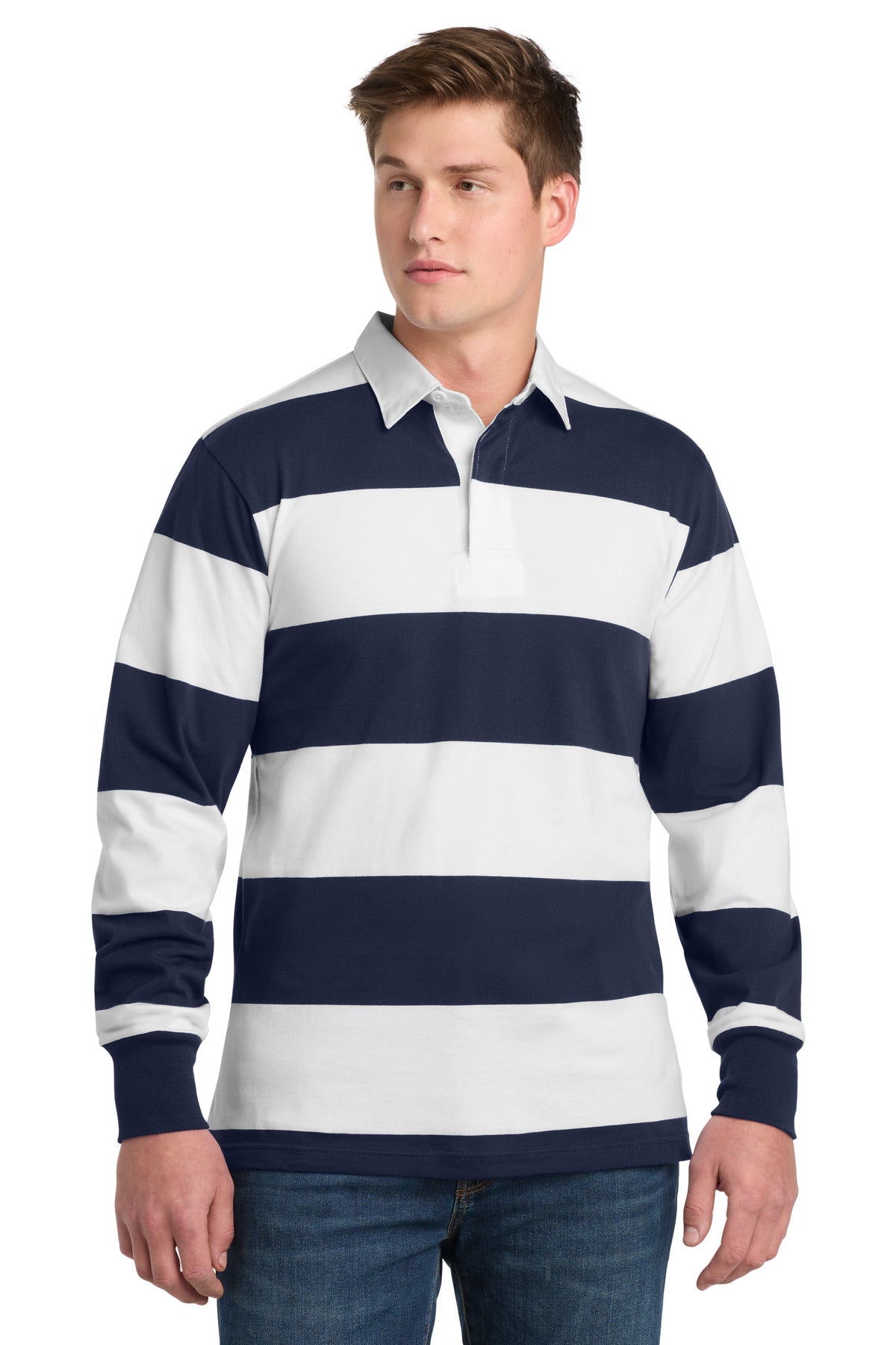 Sport-Tek ® Classic Long Sleeve Rugby Polo. ST301