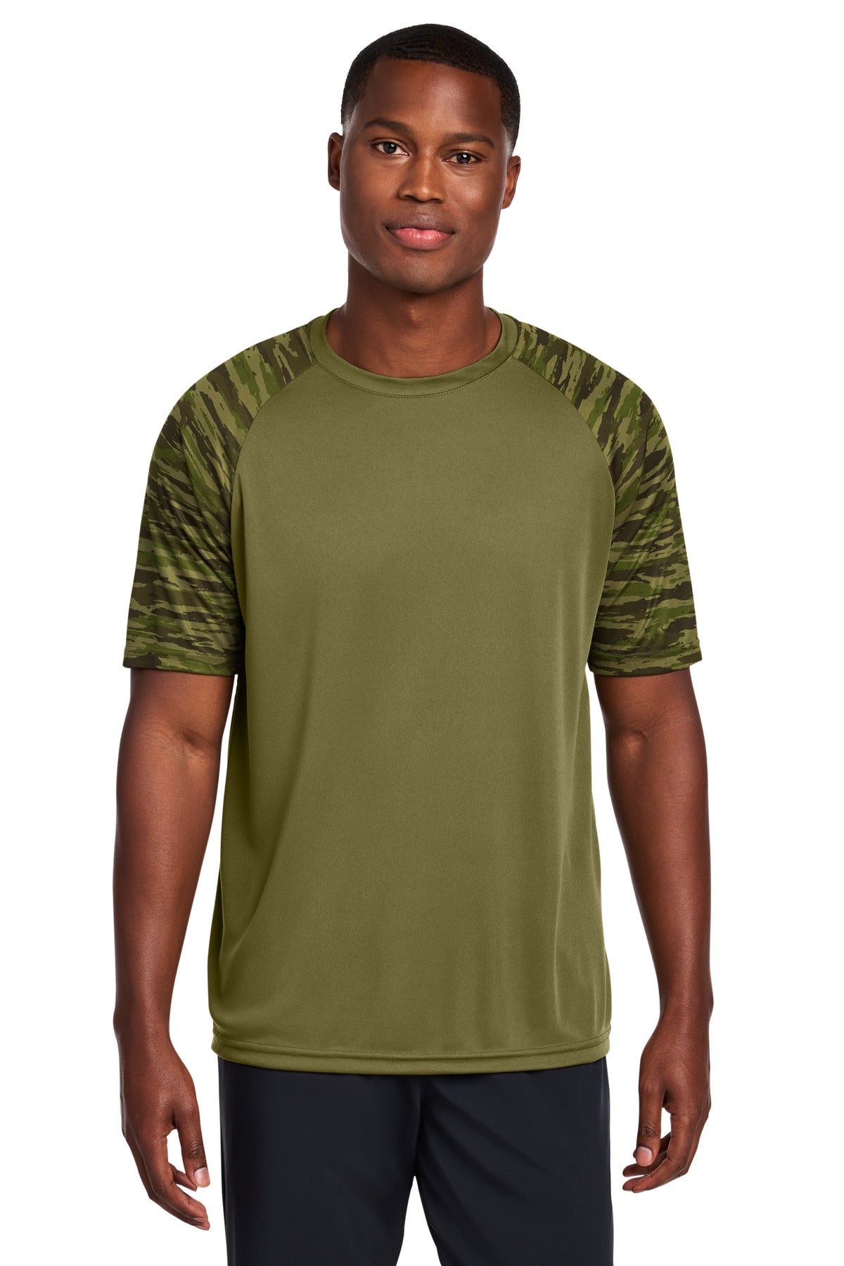 Sport-Tek ® Drift Camo Colorblock Tee ST376