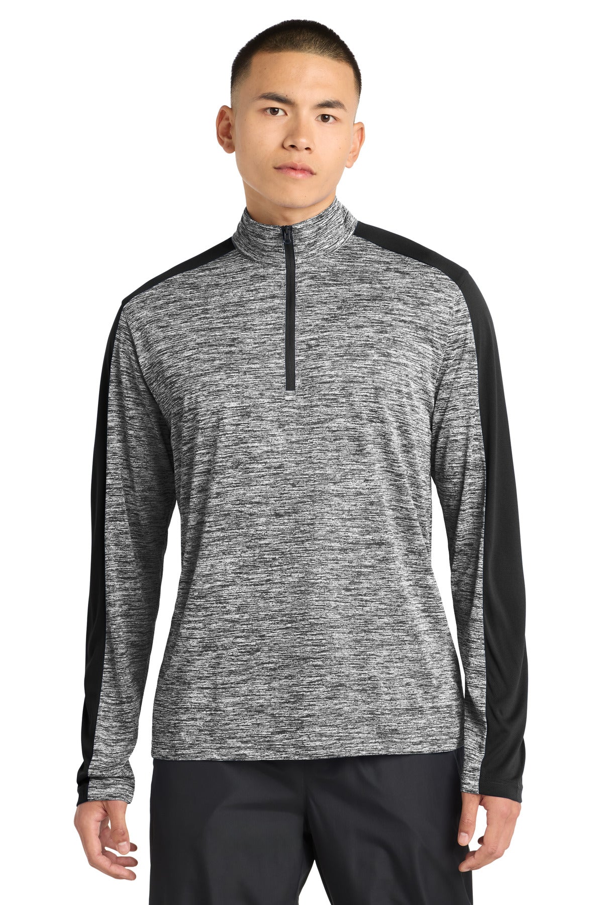 Sport-Tek ® PosiCharge ® Electric Heather Colorblock 1/4-Zip Pullover. ST397