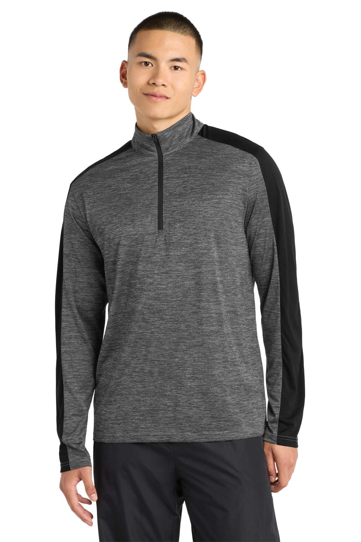 Sport-Tek ® PosiCharge ® Electric Heather Colorblock 1/4-Zip Pullover. ST397
