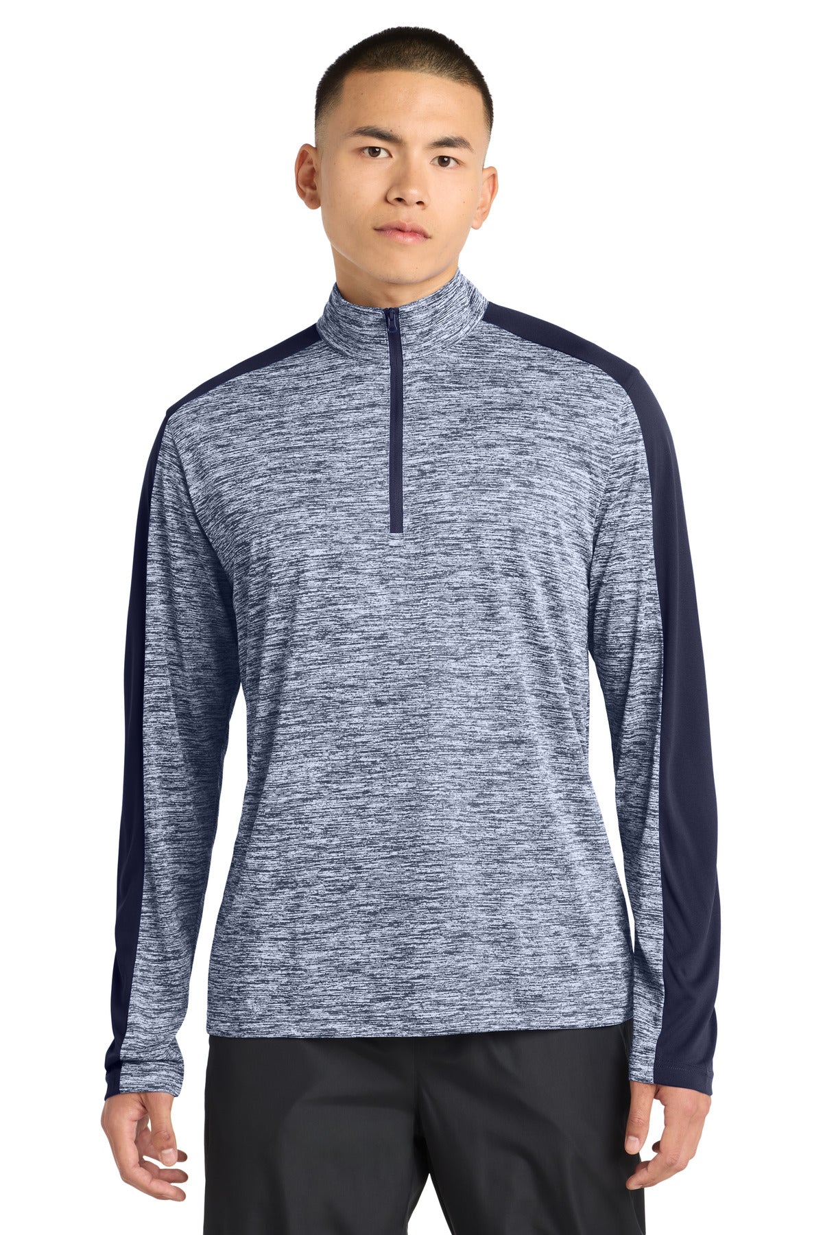 Sport-Tek ® PosiCharge ® Electric Heather Colorblock 1/4-Zip Pullover. ST397
