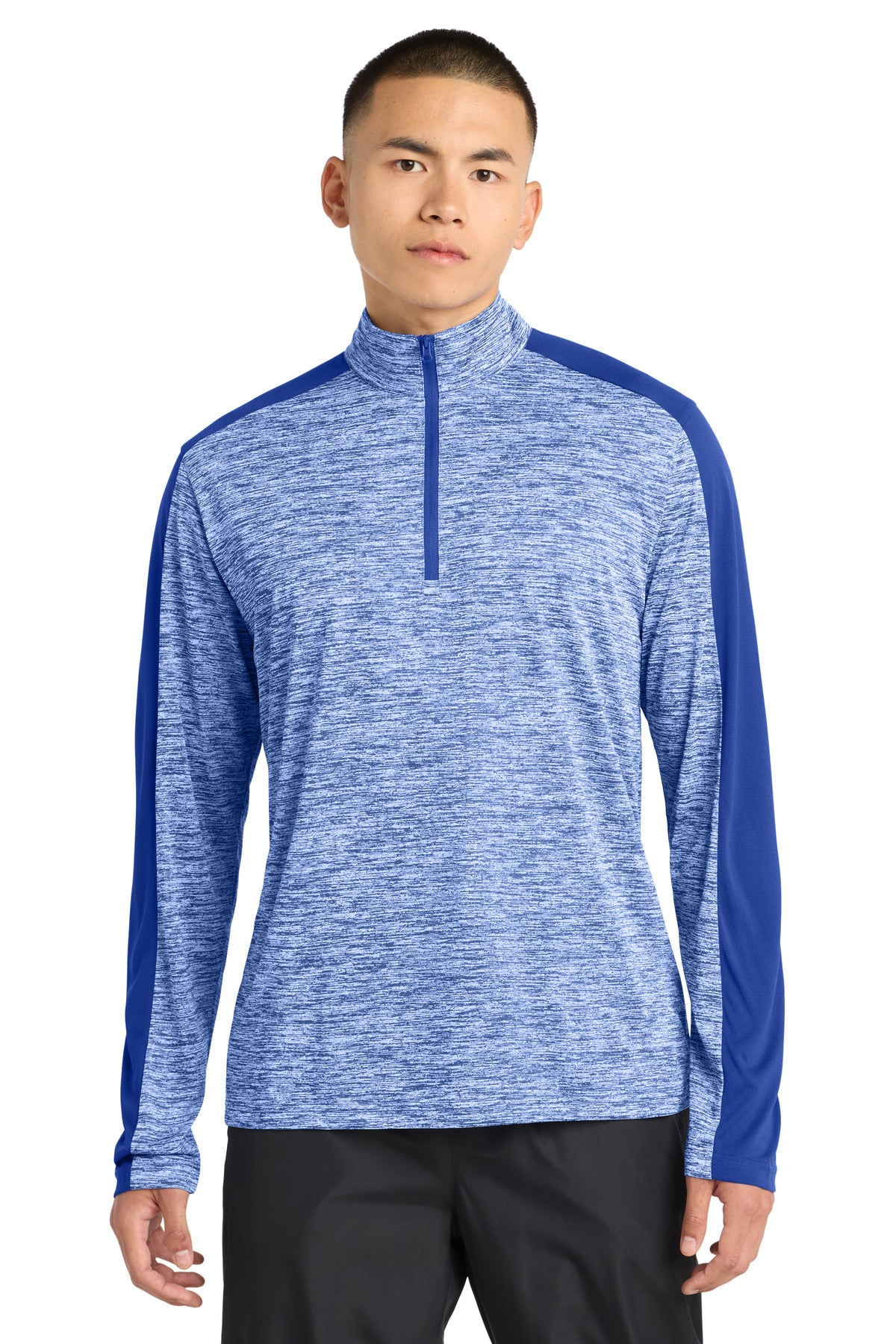 Sport-Tek ® PosiCharge ® Electric Heather Colorblock 1/4-Zip Pullover. ST397