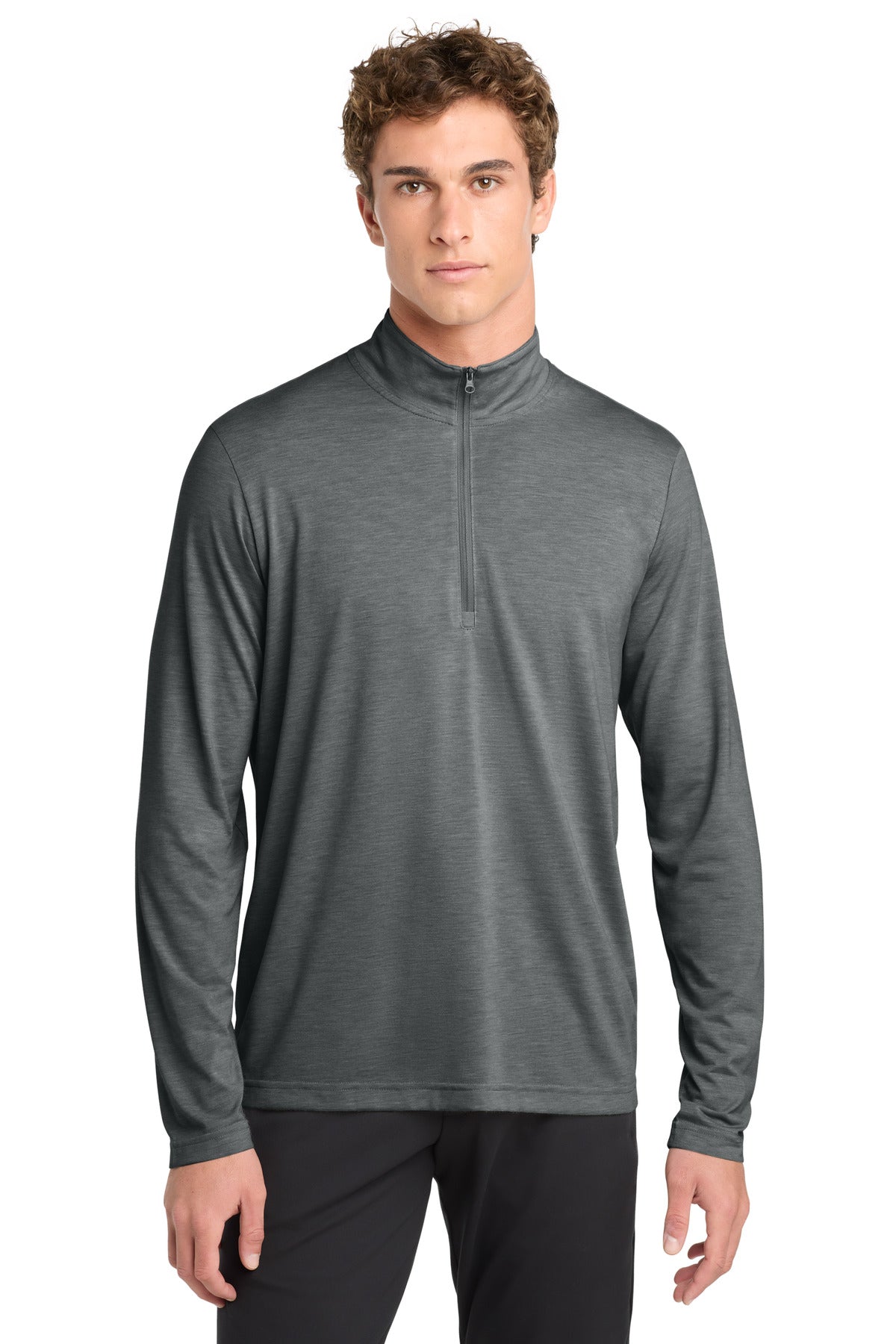 Sport-Tek ® PosiCharge ® Tri-Blend Wicking 1/4-Zip Pullover. ST407