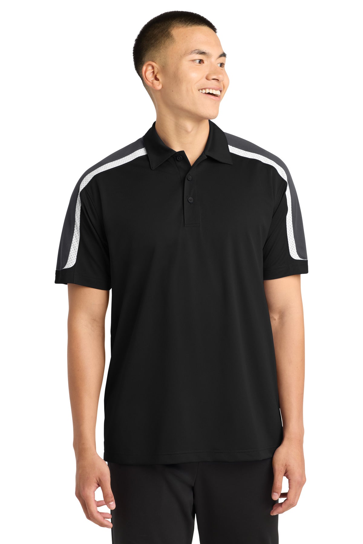 Sport-Tek ® Tricolor Shoulder Micropique Sport-Wick ® Polo. ST658