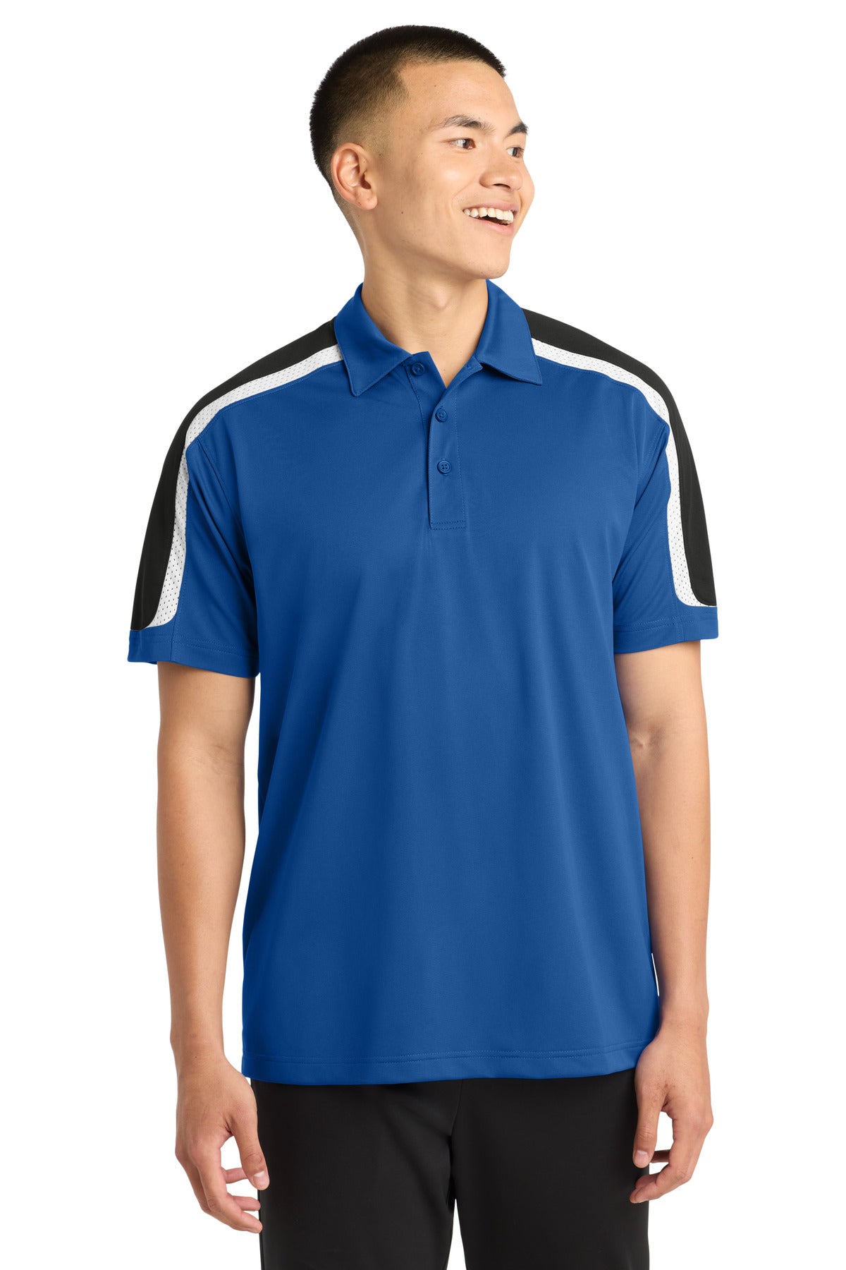 Sport-Tek ® Tricolor Shoulder Micropique Sport-Wick ® Polo. ST658