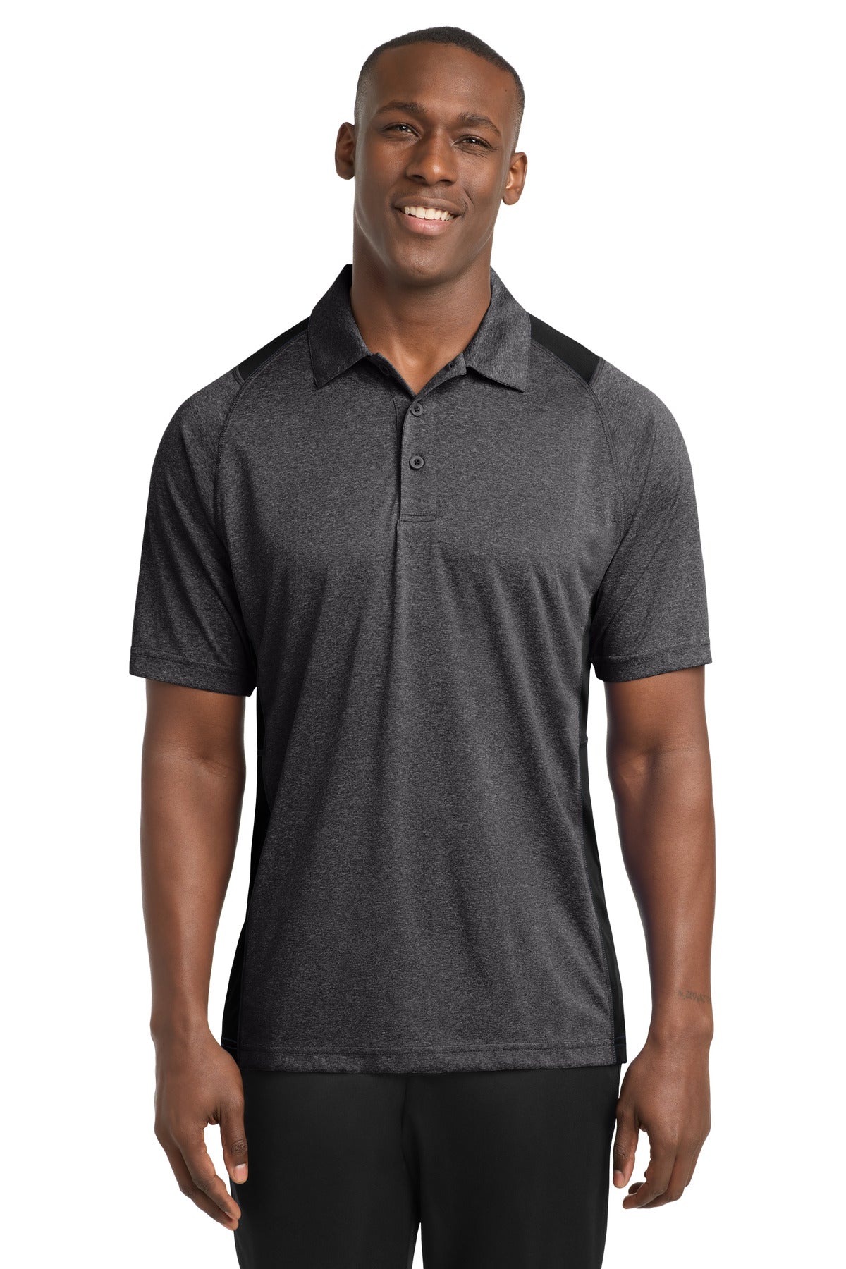 Sport-Tek ® Heather Colorblock Contender ™ Polo. ST665