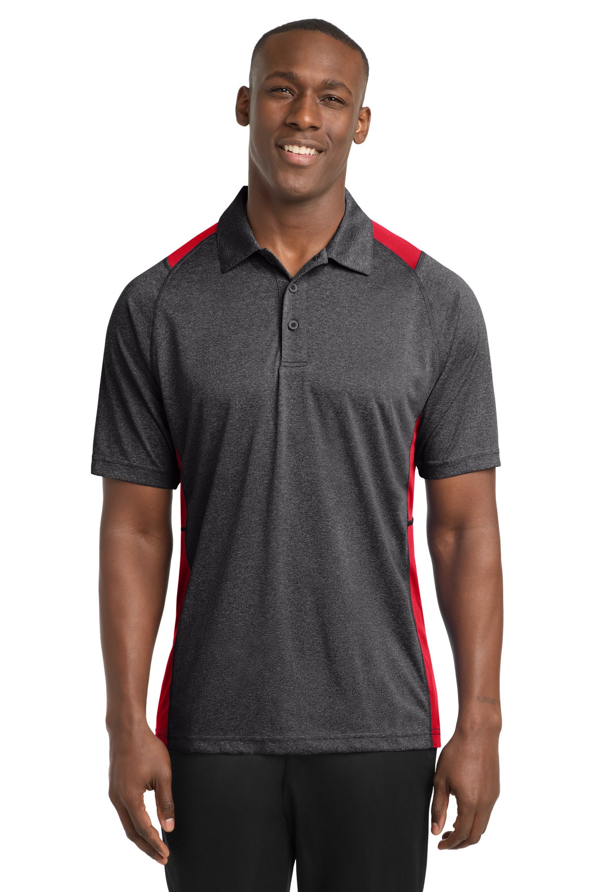 Sport-Tek ® Heather Colorblock Contender ™ Polo. ST665