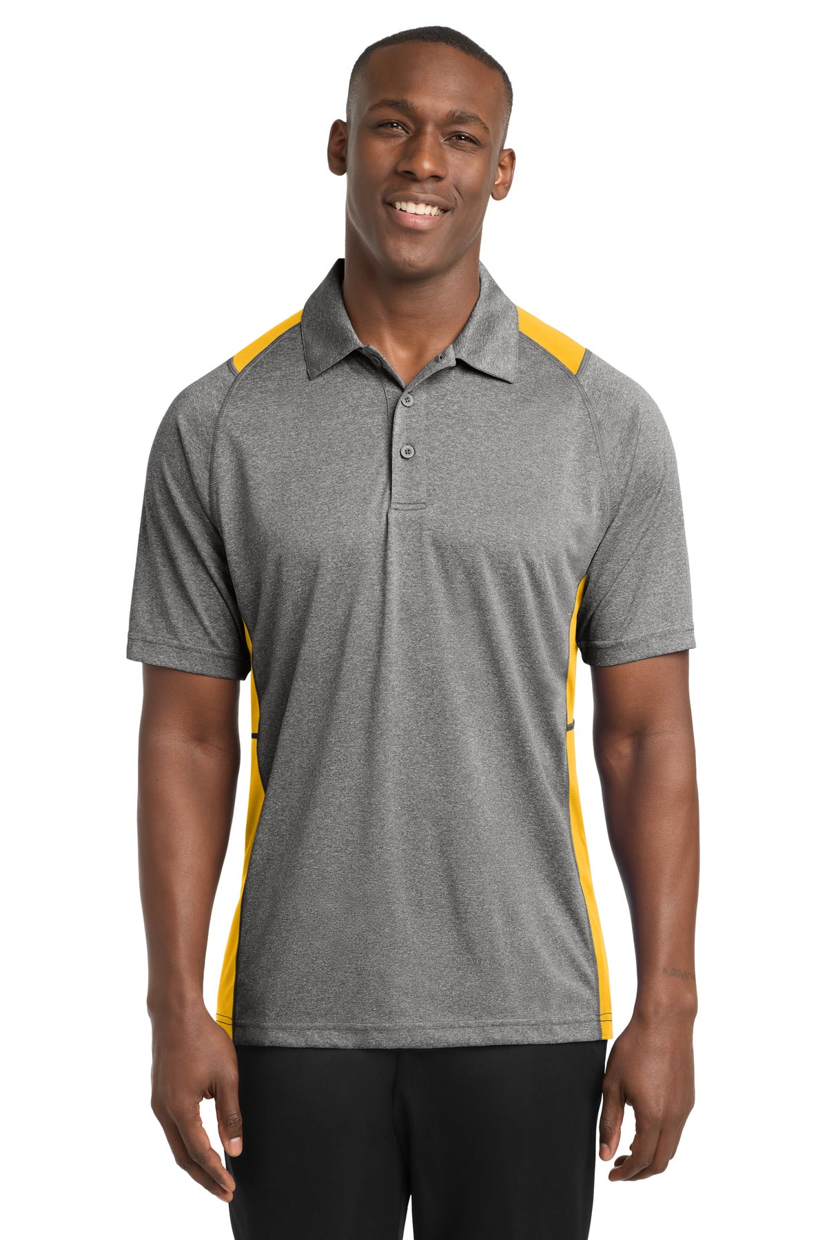 Sport-Tek ® Heather Colorblock Contender ™ Polo. ST665