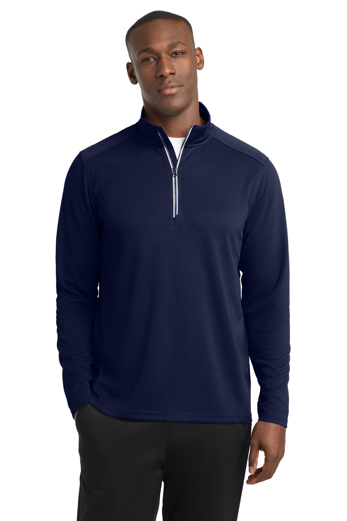 Sport-Tek ® Sport-Wick ® Textured 1/4-Zip Pullover. ST860