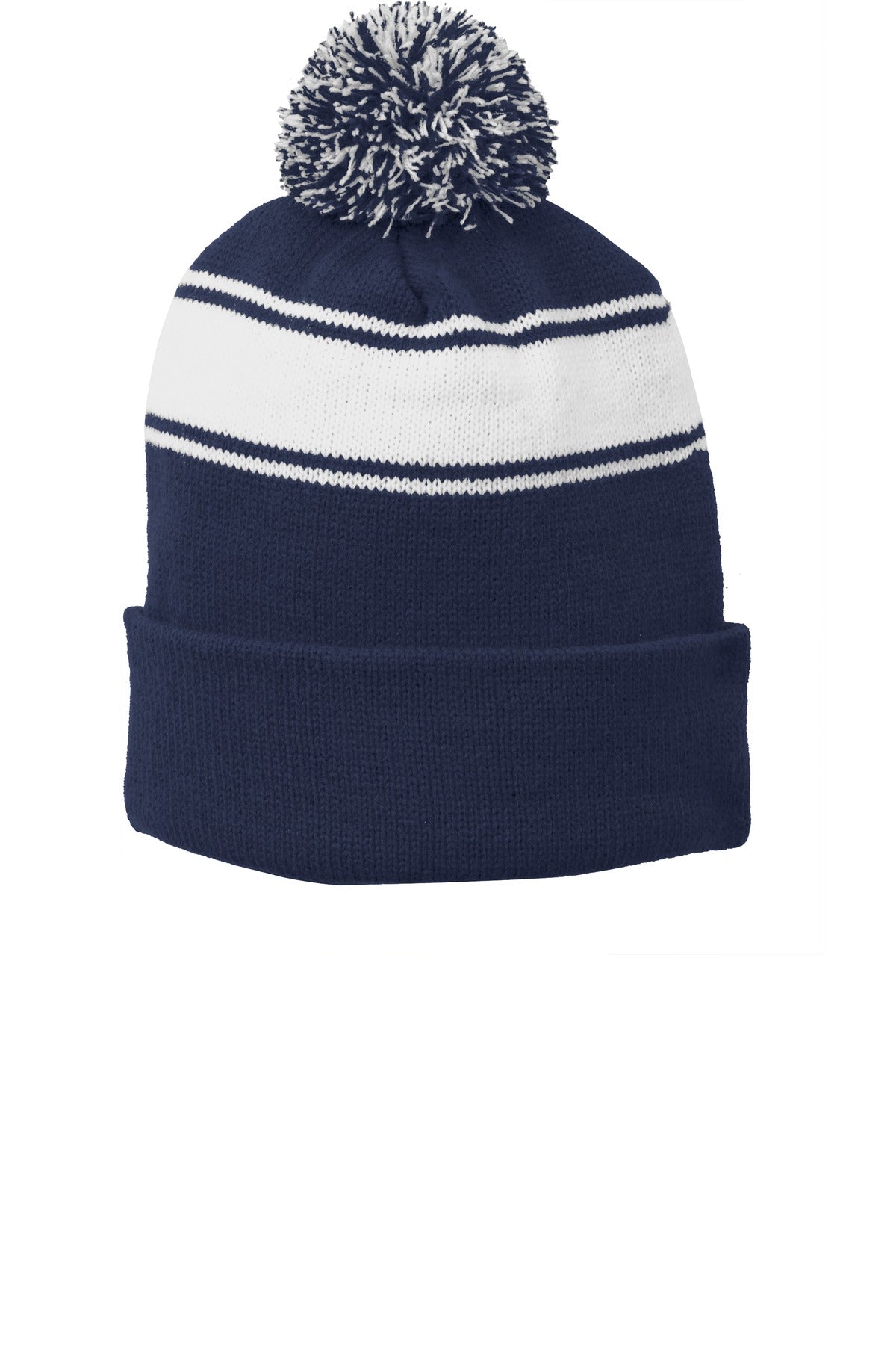Sport-Tek ® Stripe Pom Pom Beanie. STC28