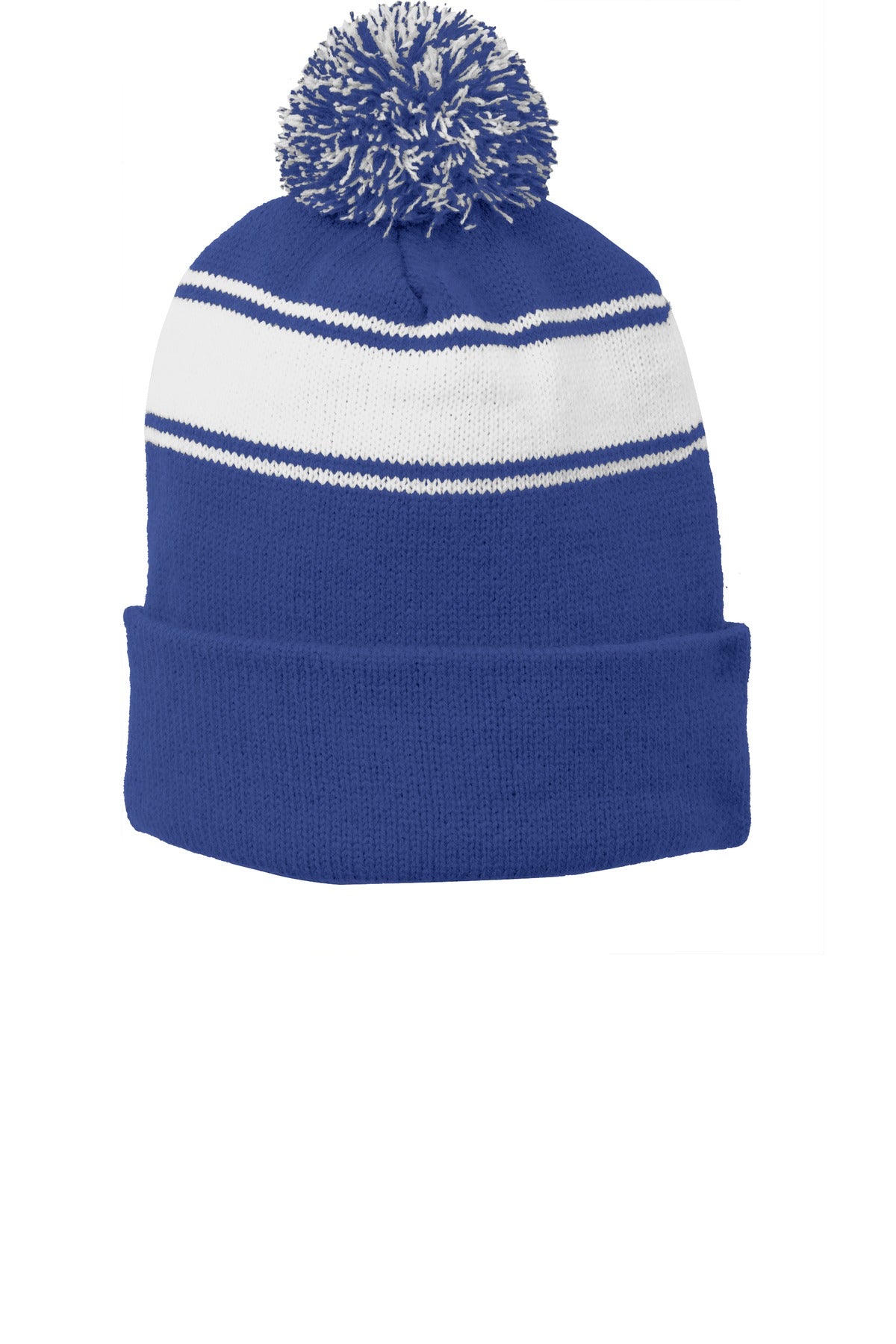 Sport-Tek ® Stripe Pom Pom Beanie. STC28