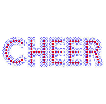 Small 2 Color Cheer Block