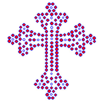 Small 2 Color Cross