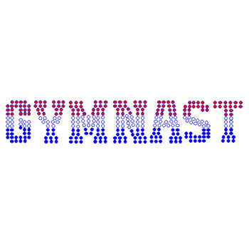 Small Red White Blue Black Gymnast