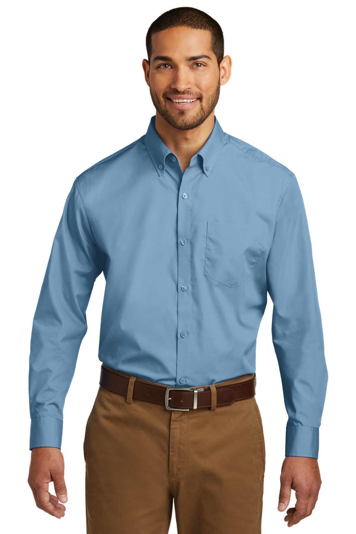 Port Authority ® Long Sleeve Carefree Poplin Shirt. W100