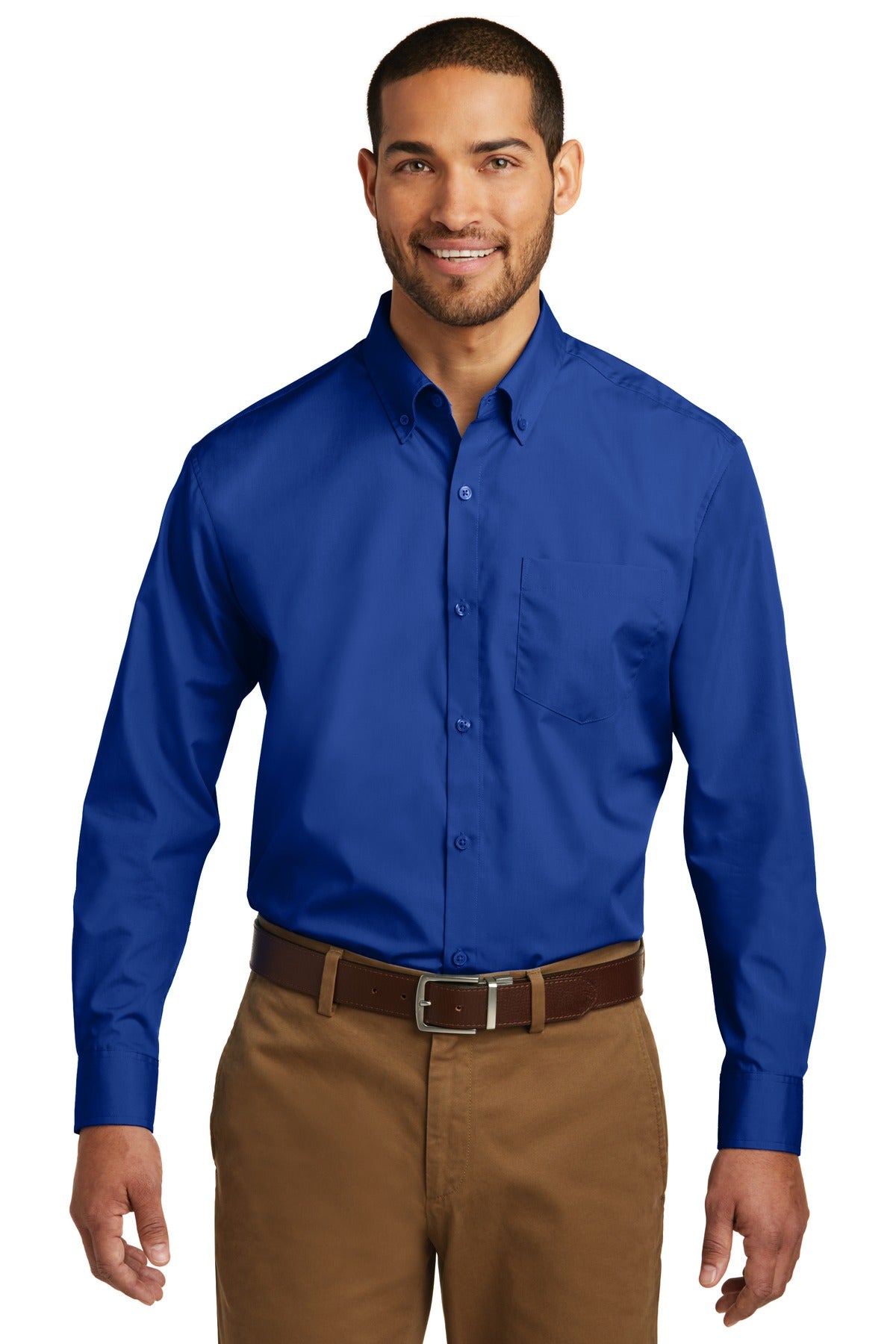 Port Authority ® Long Sleeve Carefree Poplin Shirt. W100