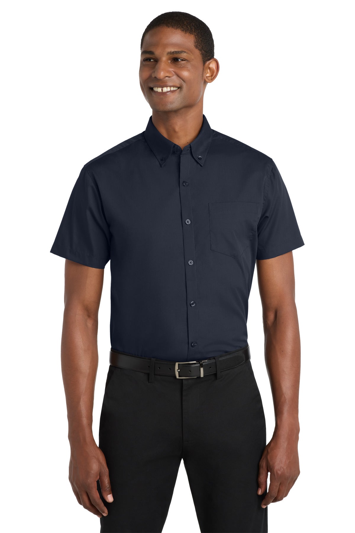 Port Authority ® Short Sleeve Carefree Poplin Shirt. W101