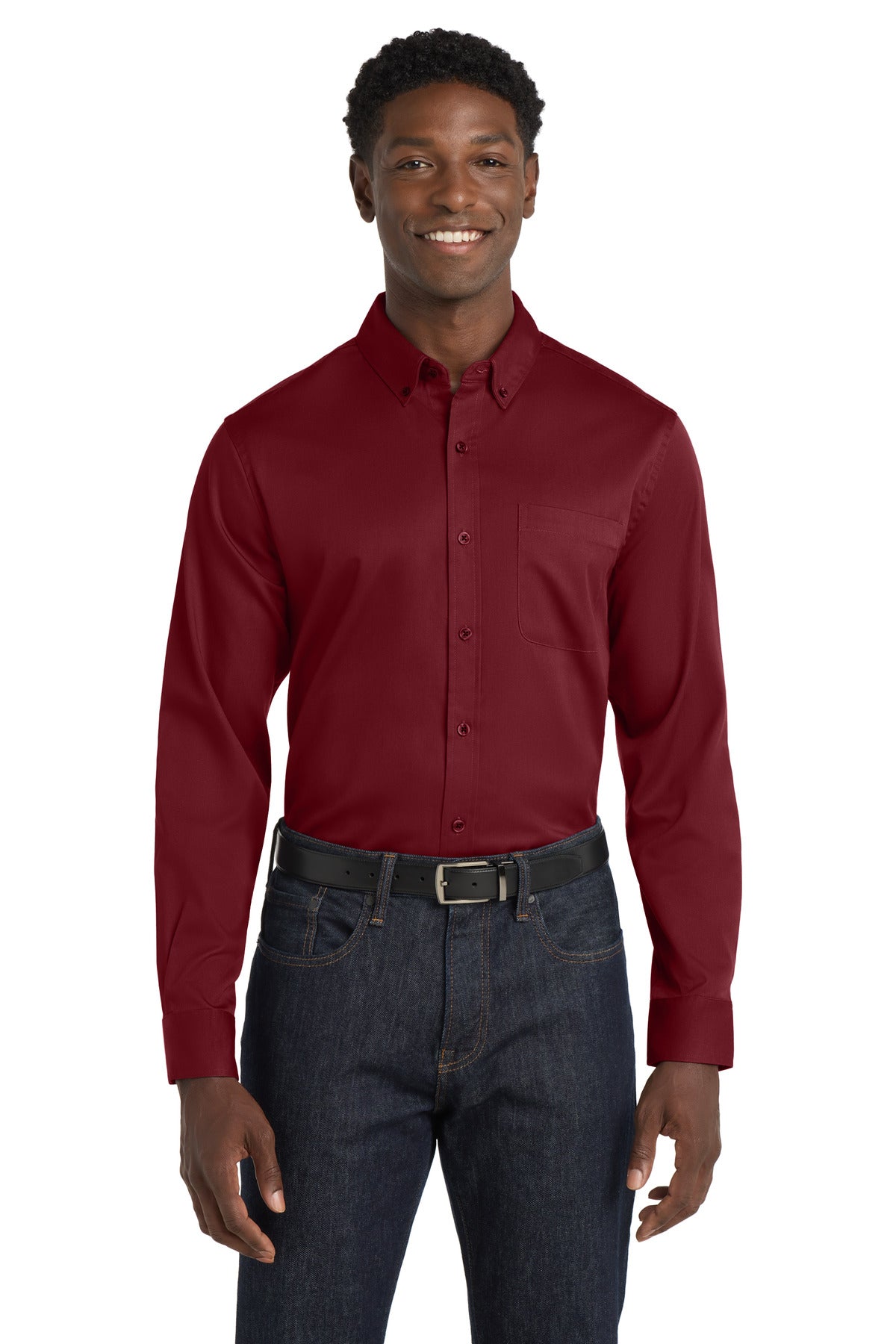 Port Authority ® Long Sleeve SuperPro React ™ Twill Shirt. W808