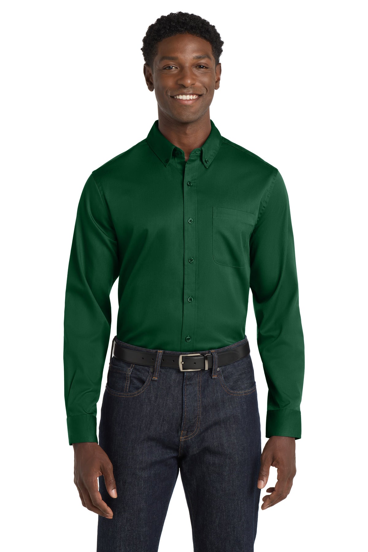 Port Authority ® Long Sleeve SuperPro React ™ Twill Shirt. W808