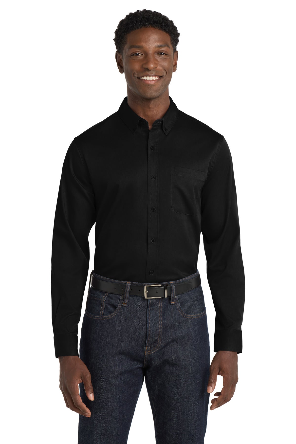 Port Authority ® Long Sleeve SuperPro React ™ Twill Shirt. W808