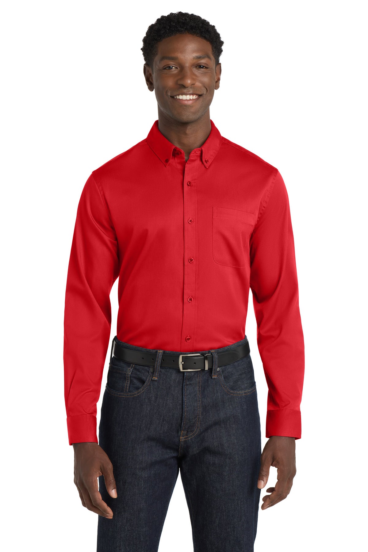 Port Authority ® Long Sleeve SuperPro React ™ Twill Shirt. W808
