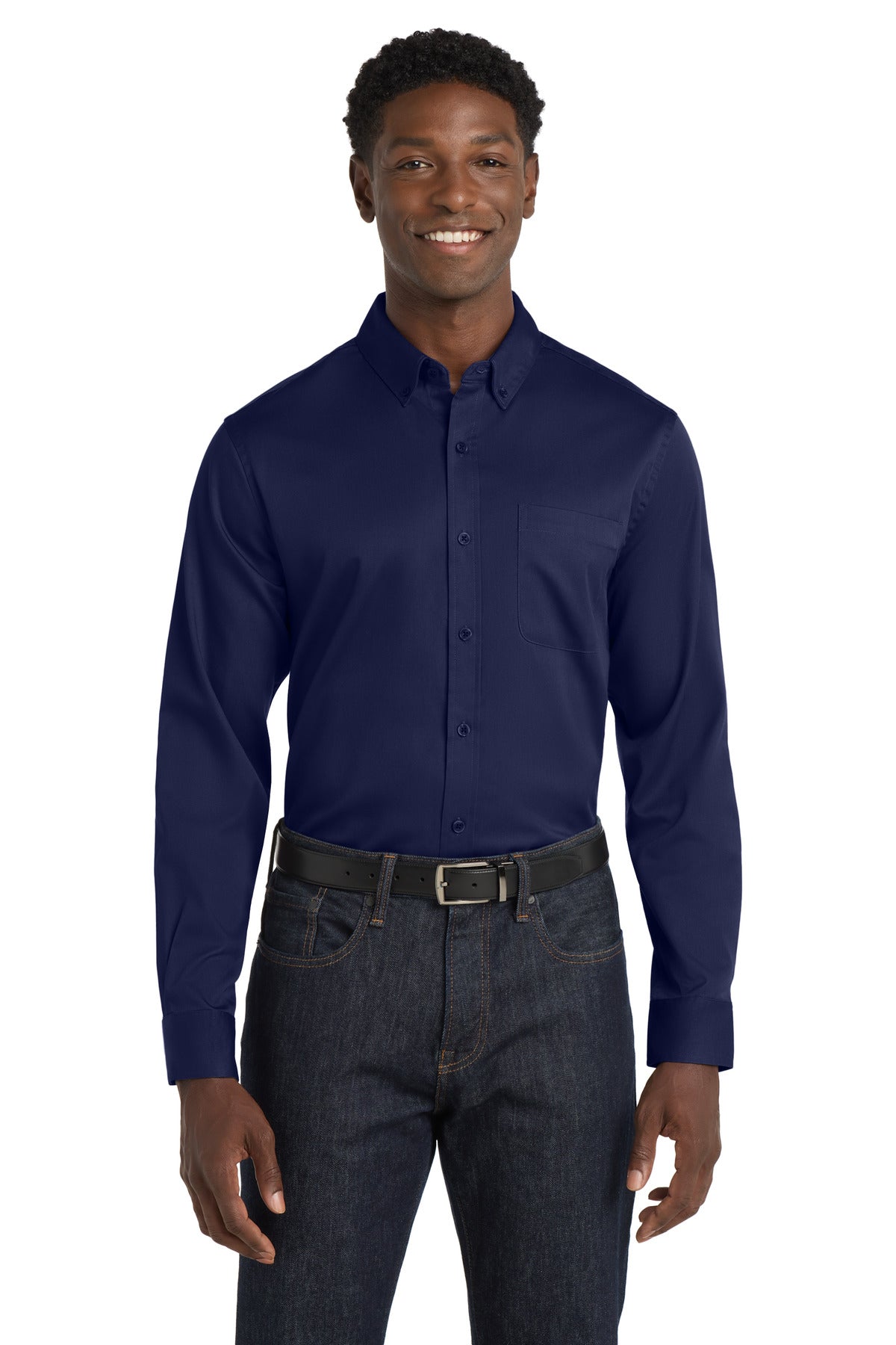 Port Authority ® Long Sleeve SuperPro React ™ Twill Shirt. W808