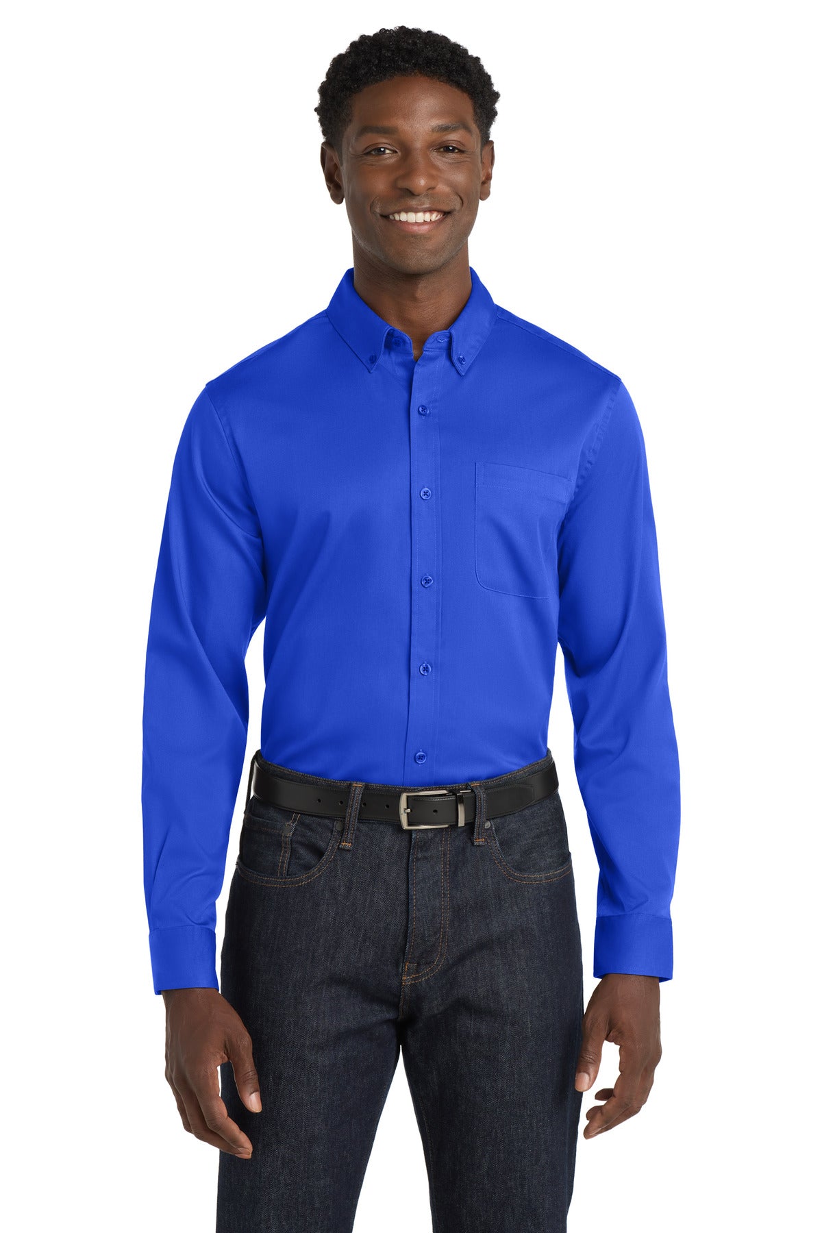 Port Authority ® Long Sleeve SuperPro React ™ Twill Shirt. W808