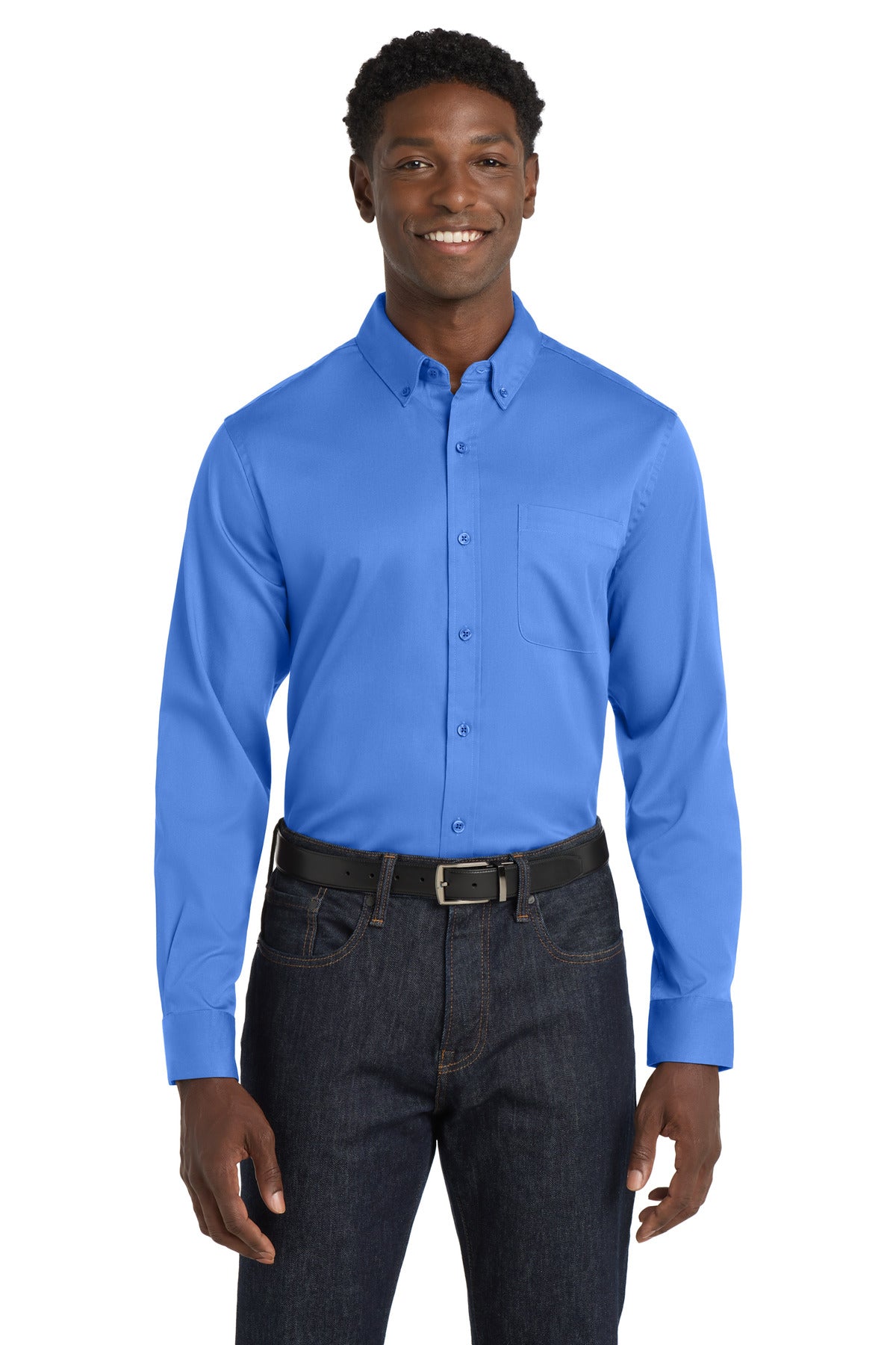Port Authority ® Long Sleeve SuperPro React ™ Twill Shirt. W808