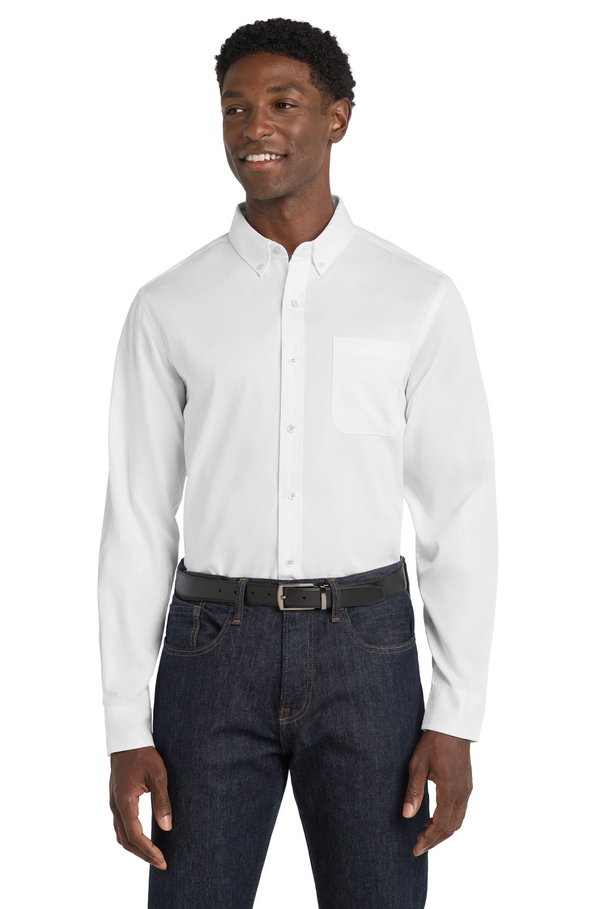 Port Authority ® Long Sleeve SuperPro React ™ Twill Shirt. W808